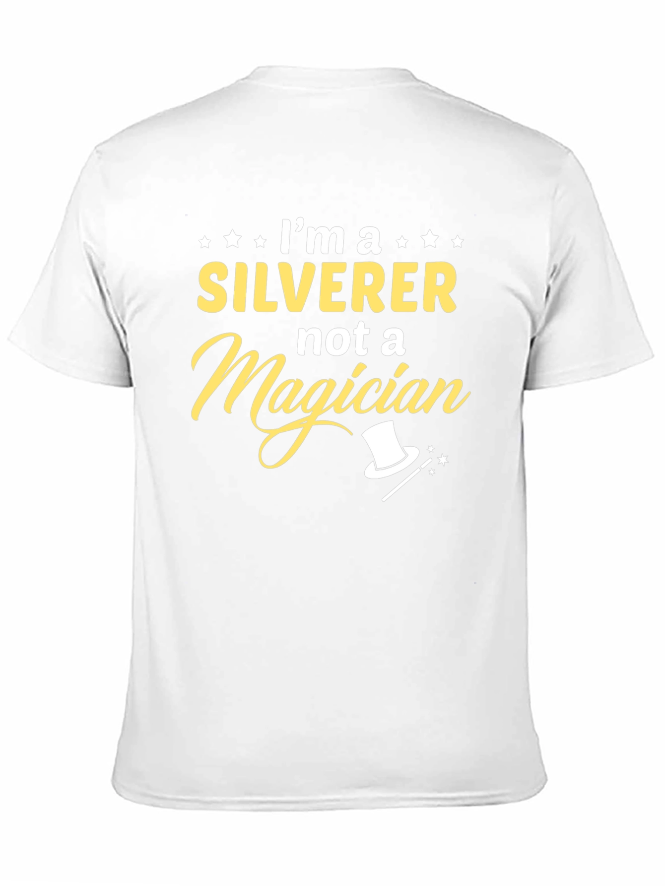 SILVERER not a Magician Black Graphic Tee