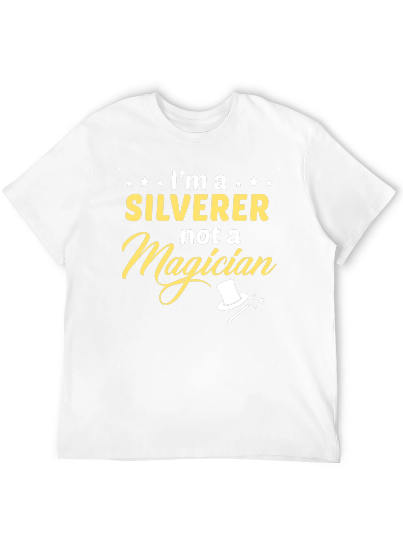 SILVERER not a Magician Black Graphic Tee