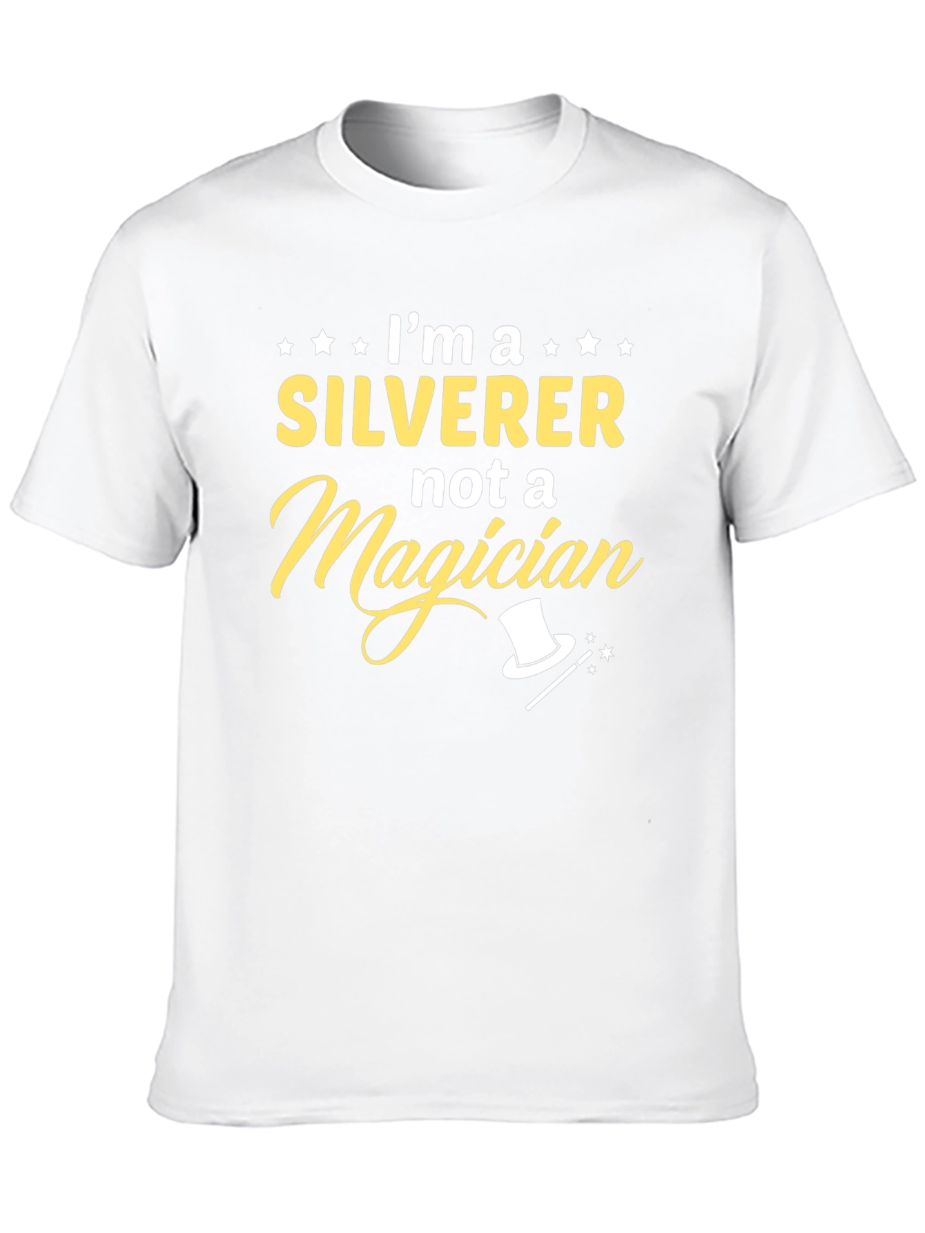 SILVERER not a Magician Black Graphic Tee