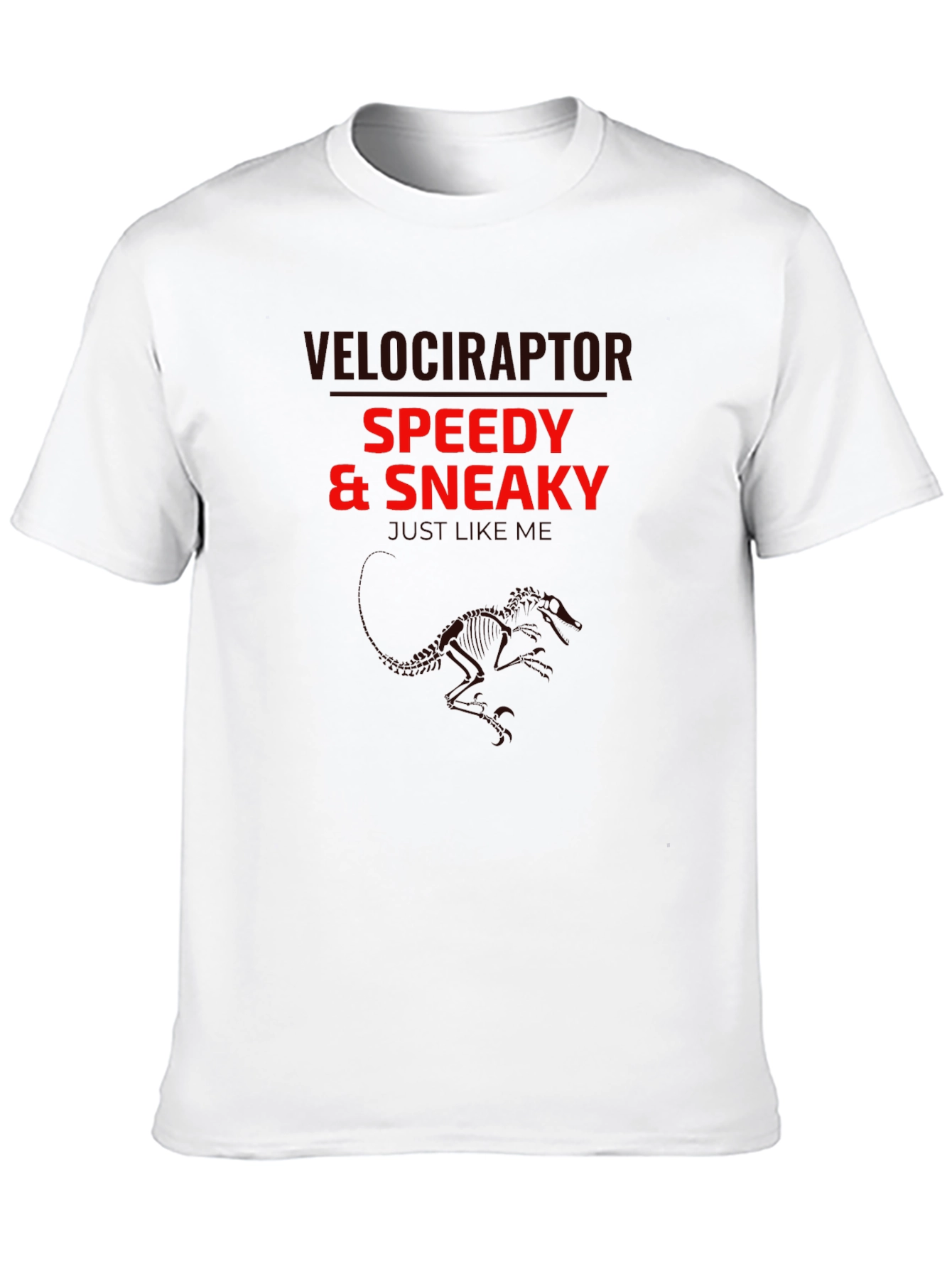 Velociraptor Speedy & Sneaky Black T-Shirt