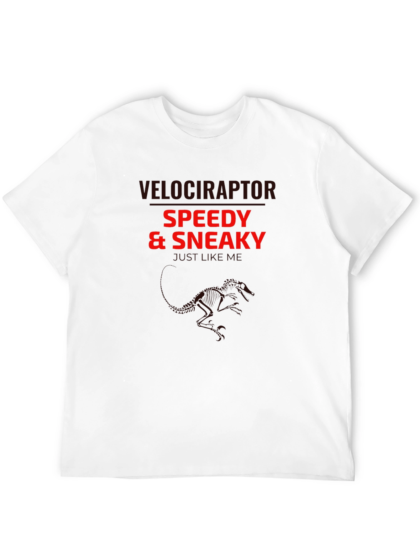 Velociraptor Speedy & Sneaky Black T-Shirt