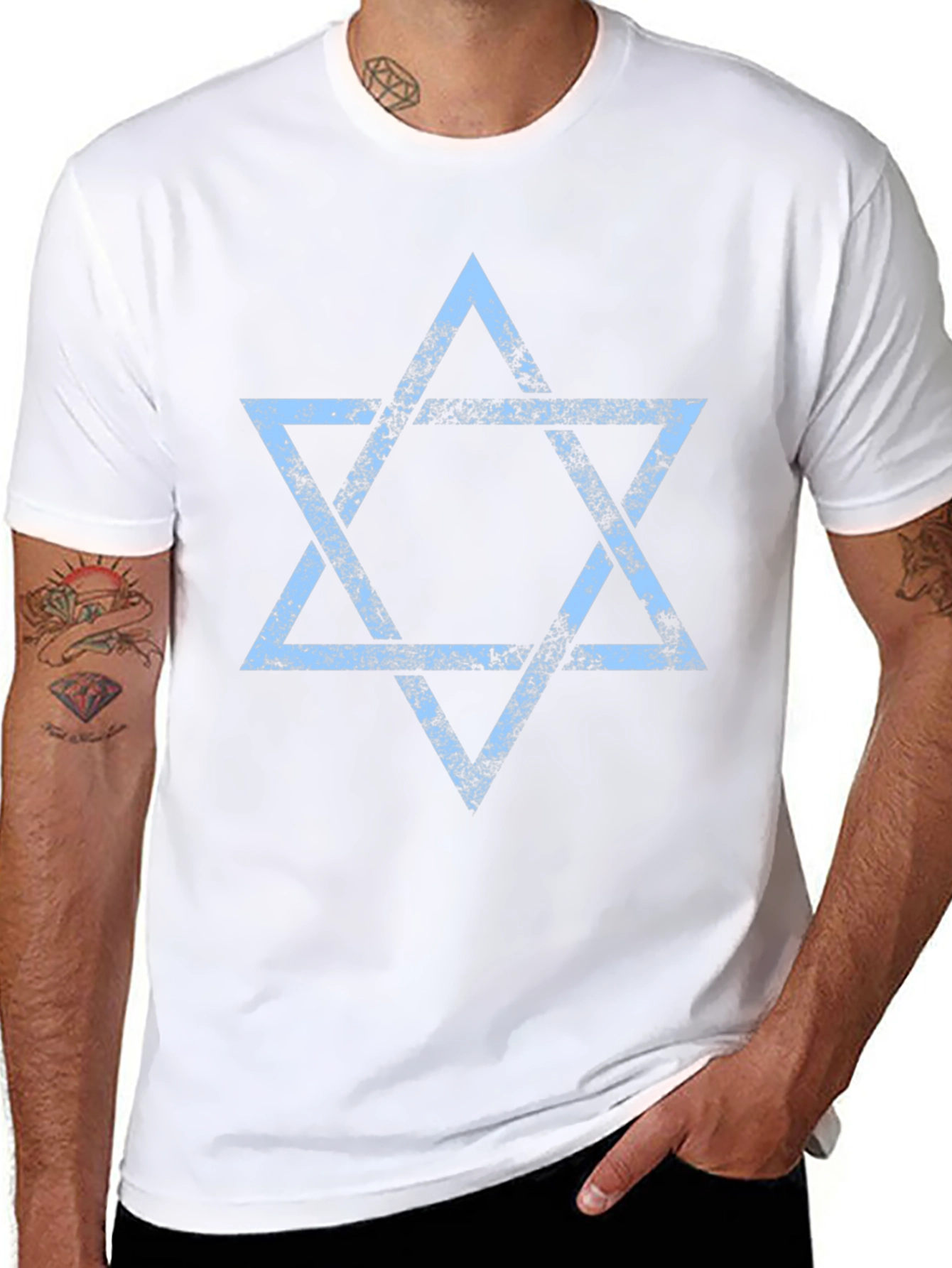 Star of David Graphic T-Shirt - Black