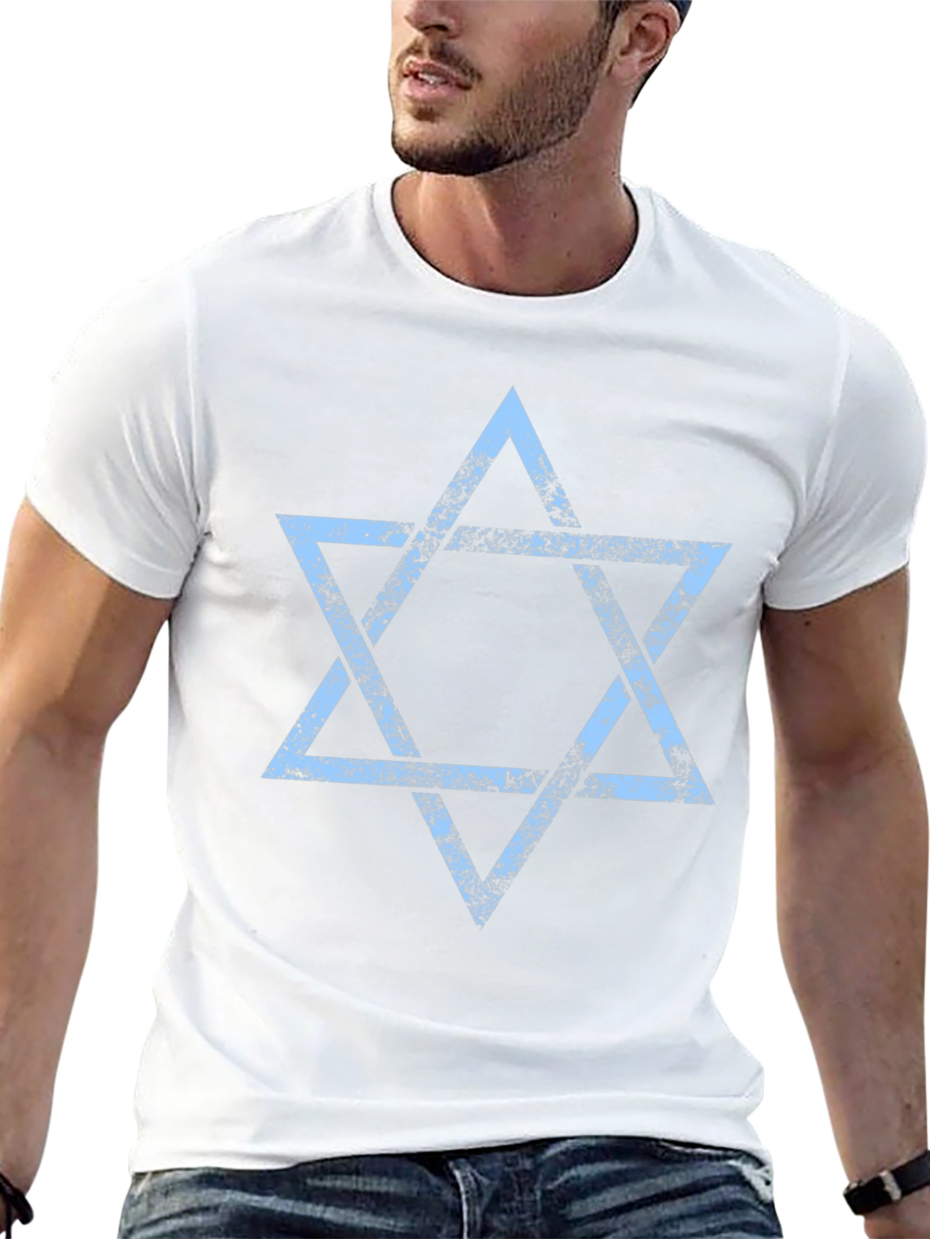 Star of David Graphic T-Shirt - Black