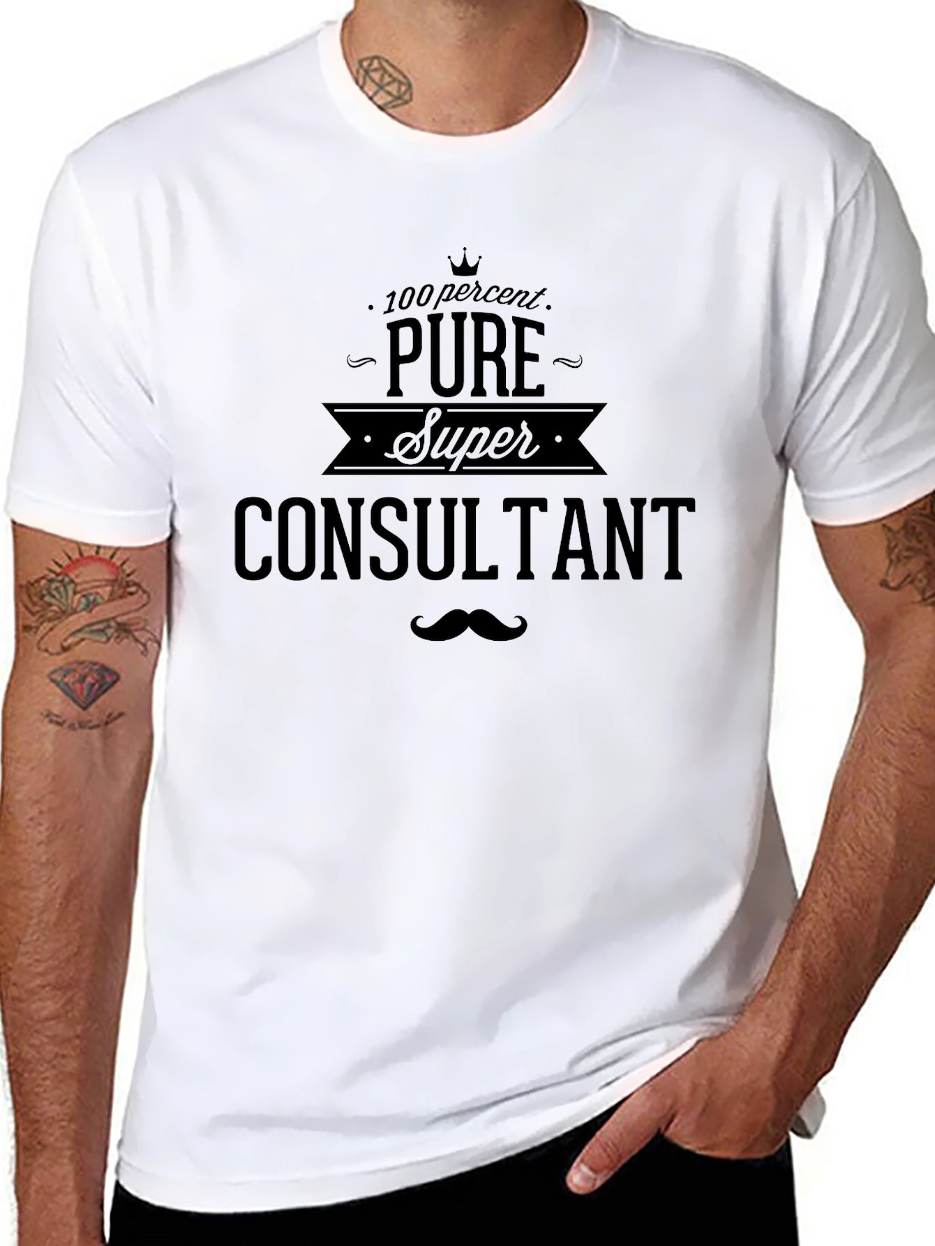 Pure Super Consultant Black Graphic T-Shirt