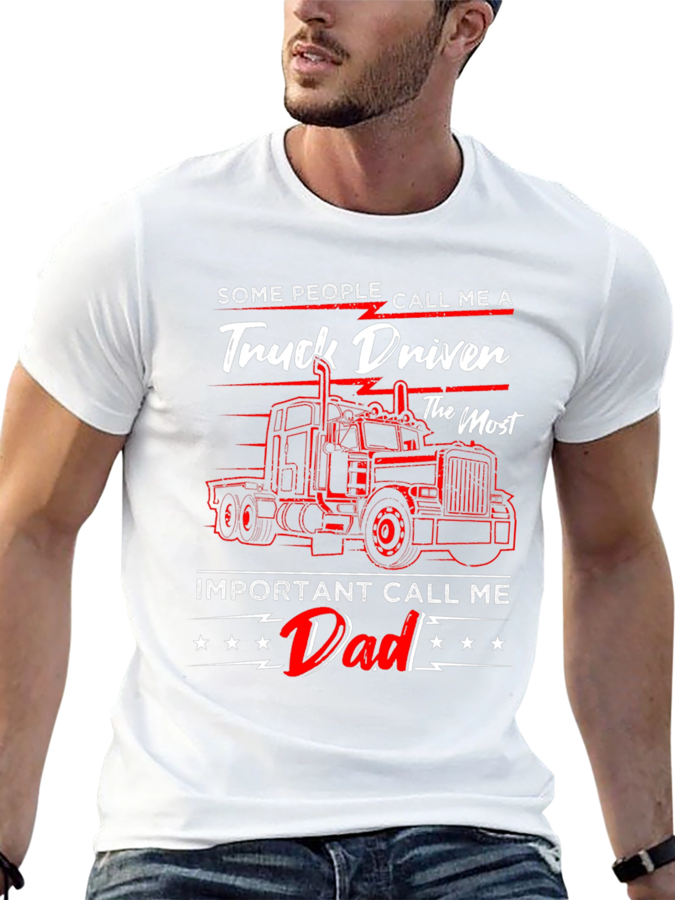 Truck Driver Dad T-Shirt - Fathers Day Gift