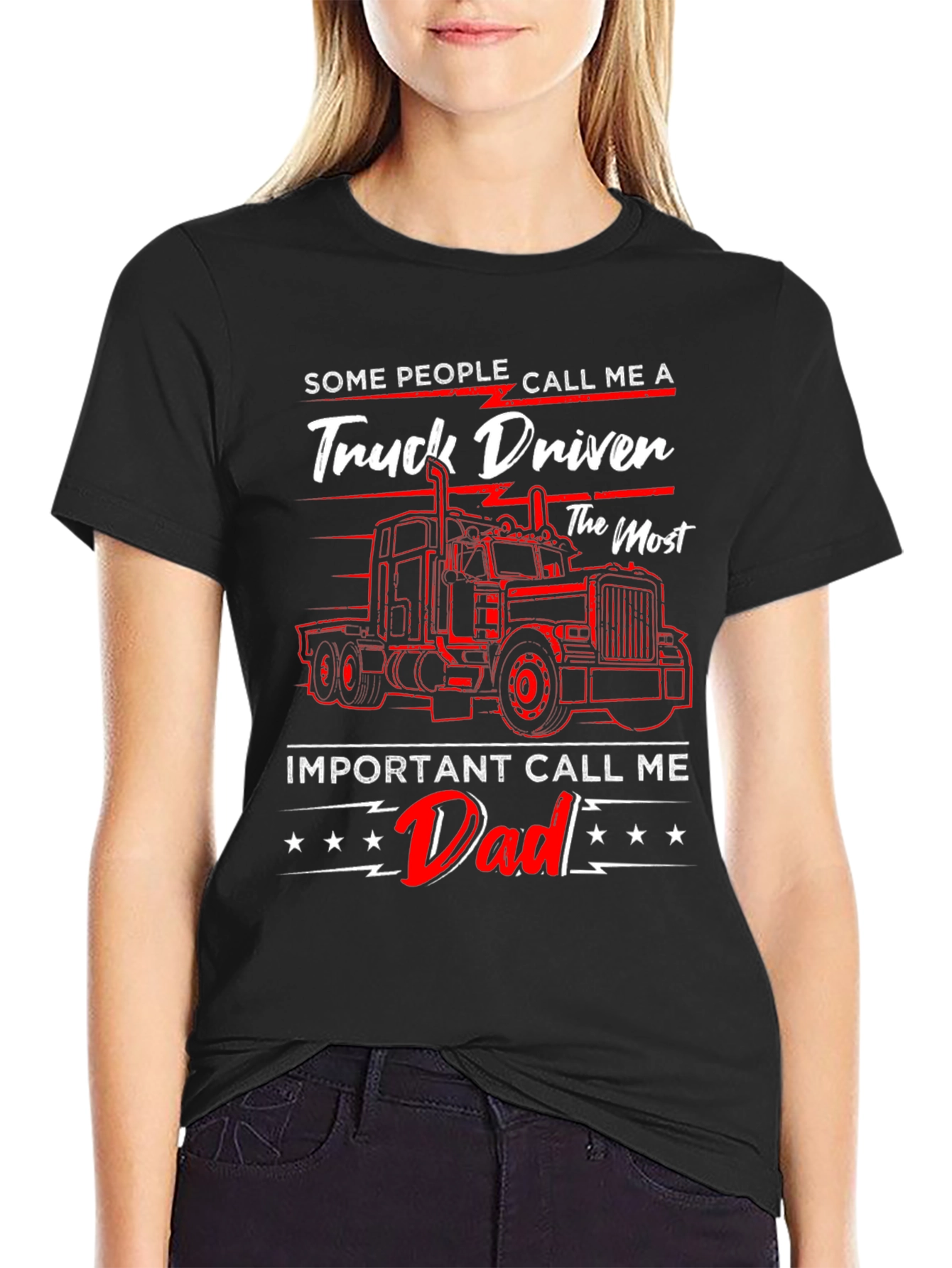 Truck Driver Dad T-Shirt - Fathers Day Gift