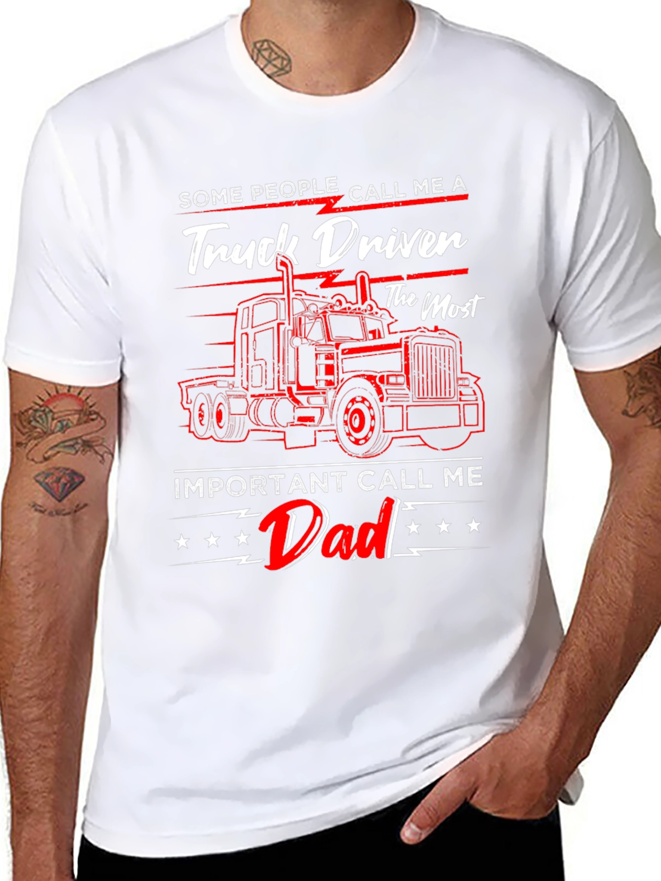 Truck Driver Dad T-Shirt - Fathers Day Gift
