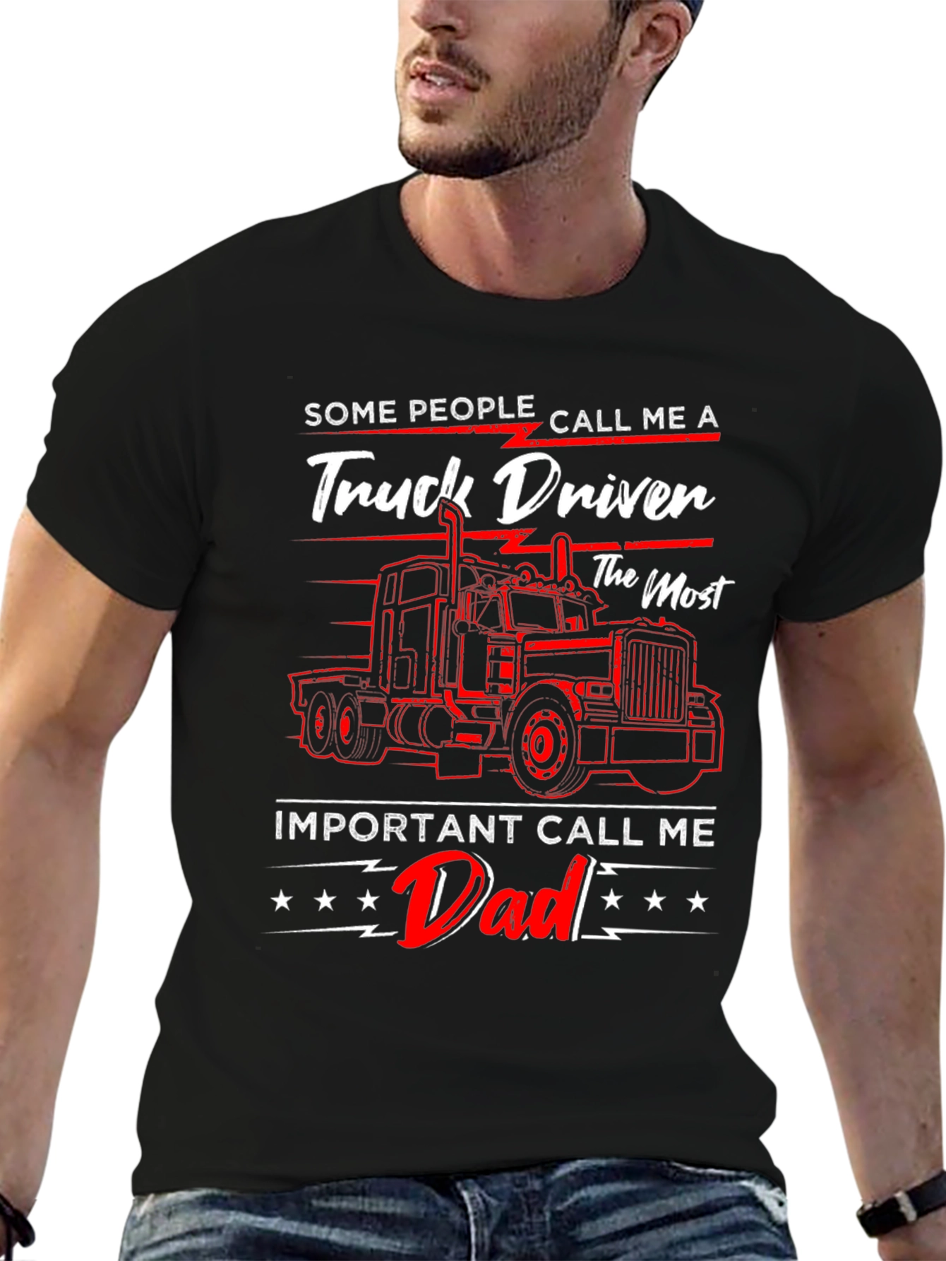 Truck Driver Dad T-Shirt - Fathers Day Gift