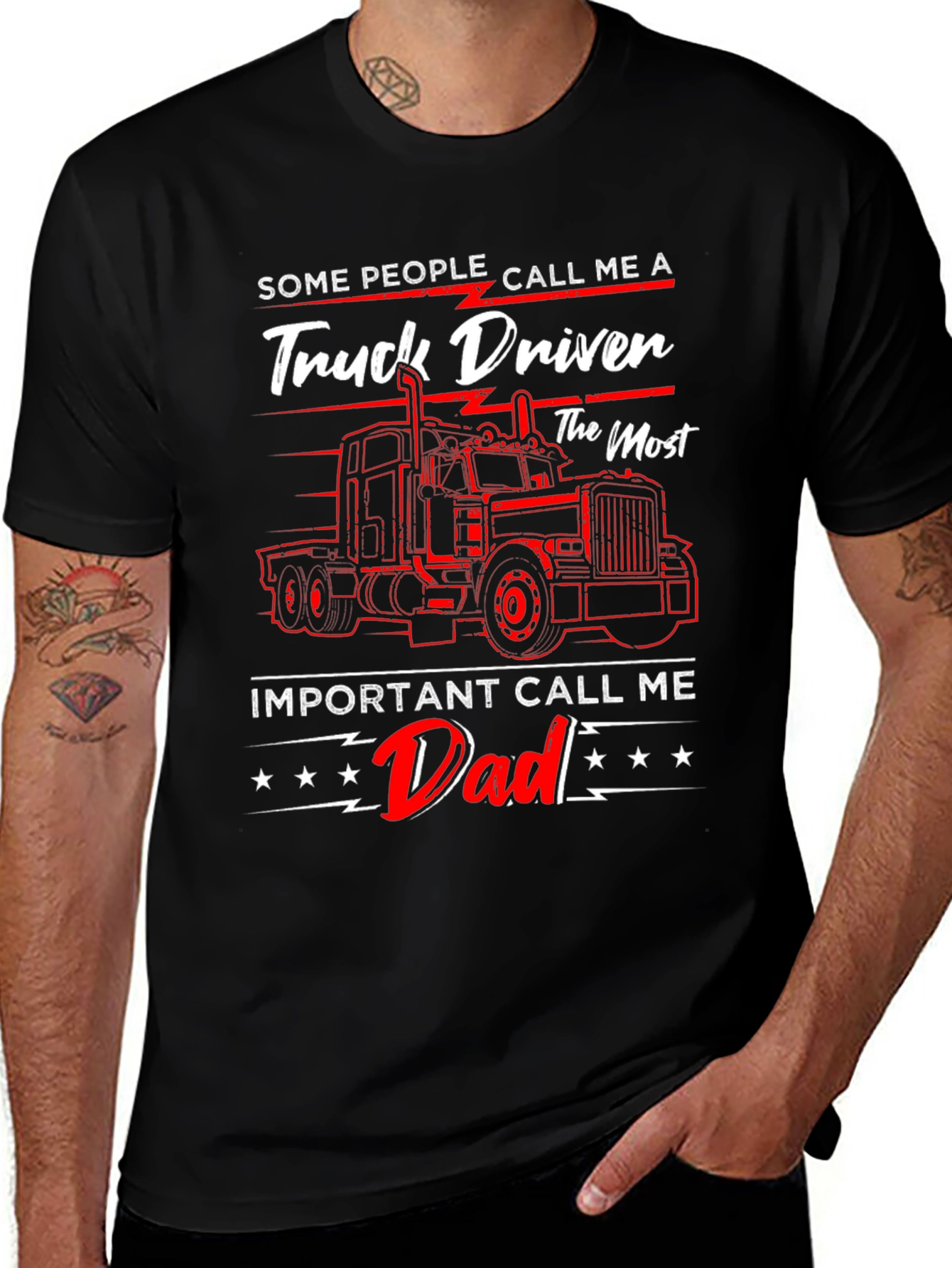 Truck Driver Dad T-Shirt - Fathers Day Gift