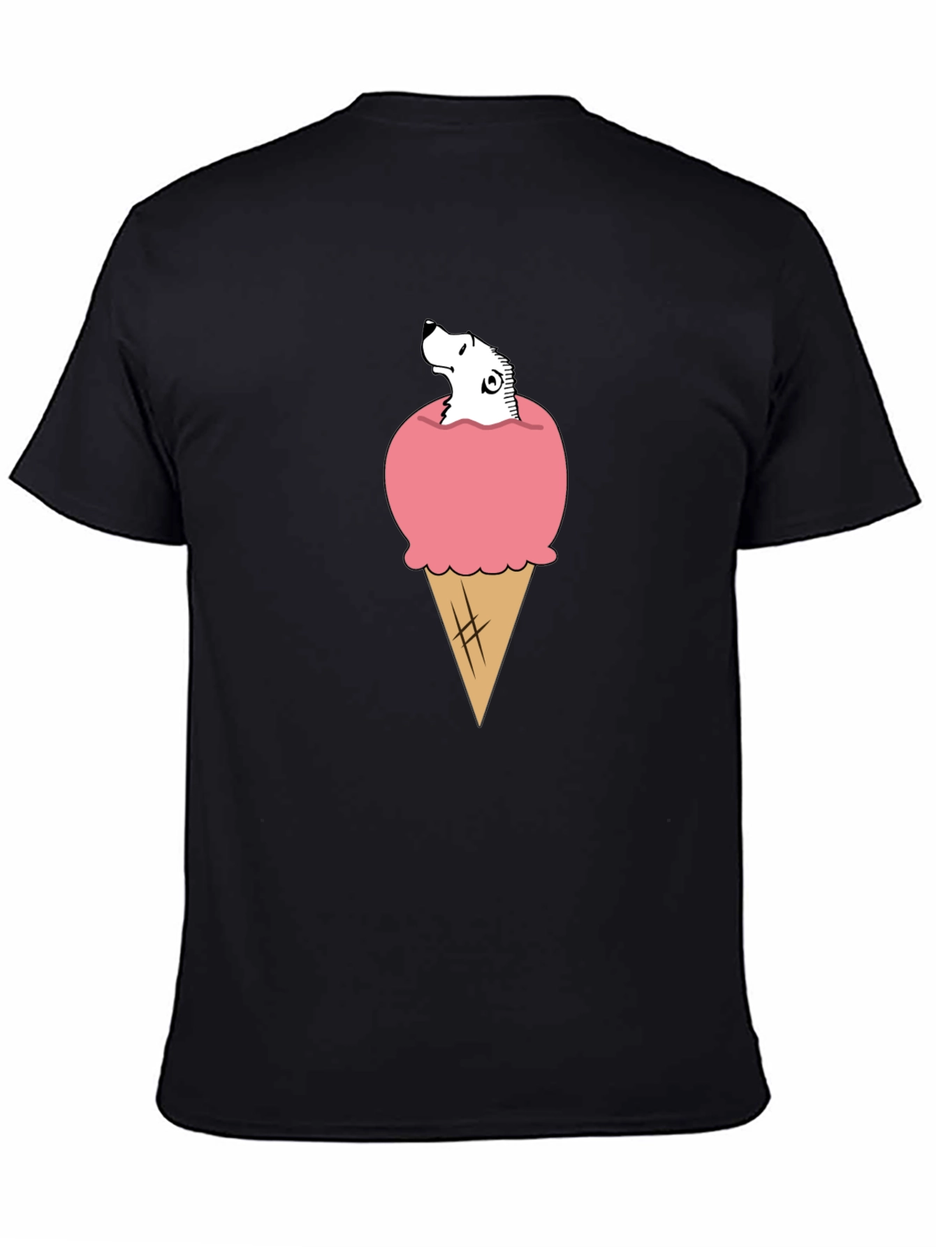 Ice Cream Cone Bear T-Shirt - Novelty Graphic Tee