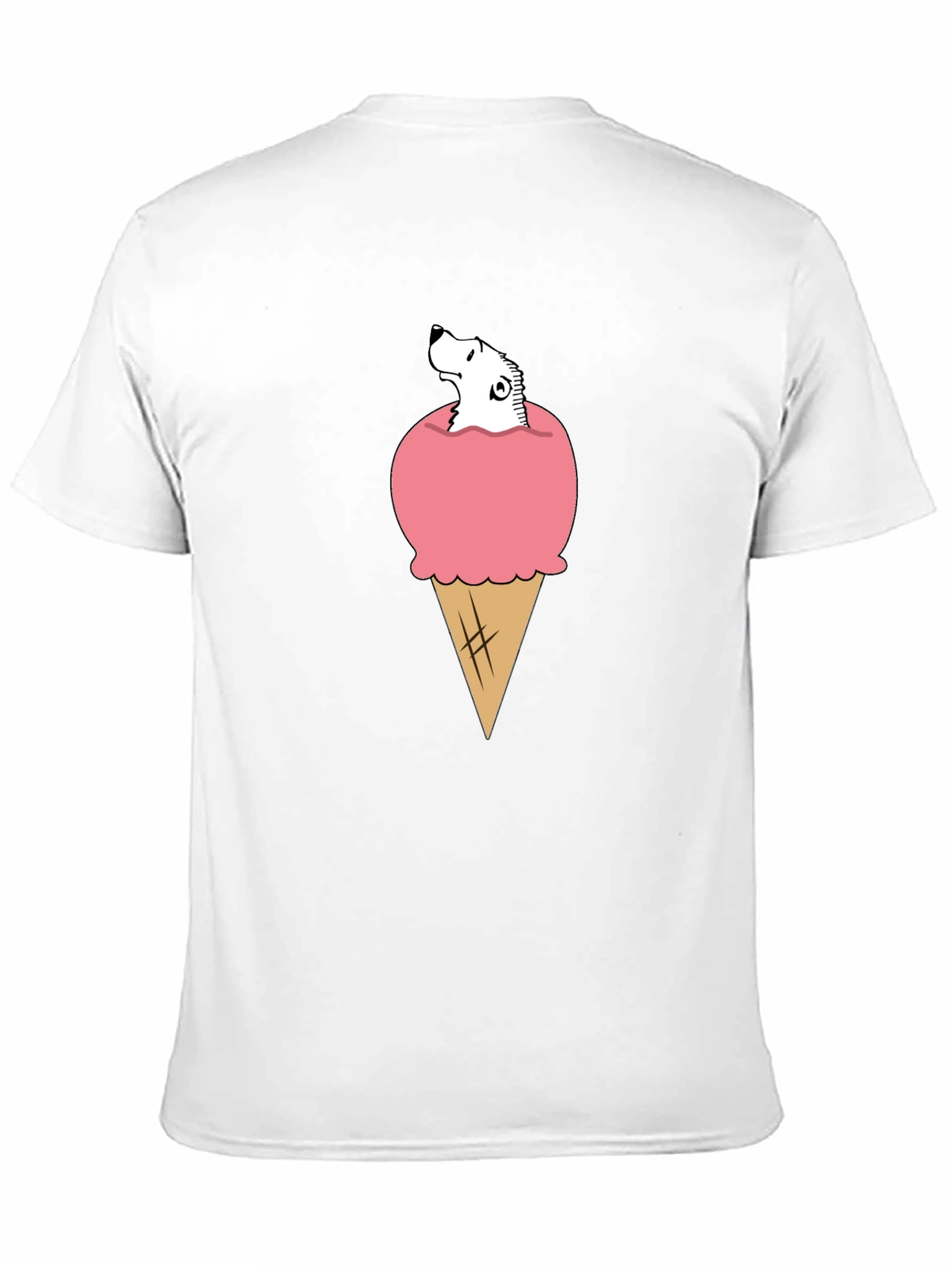 Ice Cream Cone Bear T-Shirt - Novelty Graphic Tee