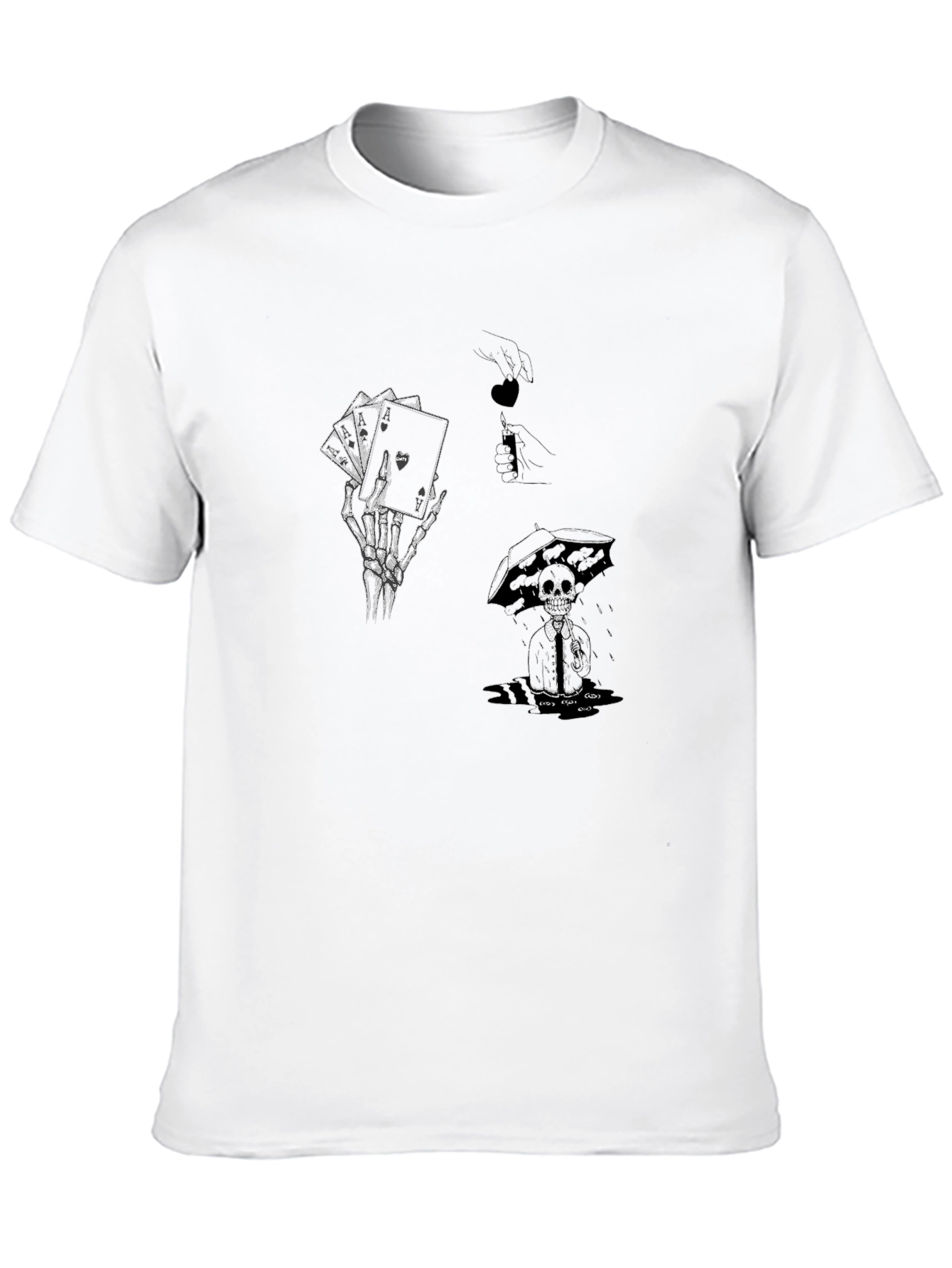 Graphic Tee - Skeleton Hand & Cards