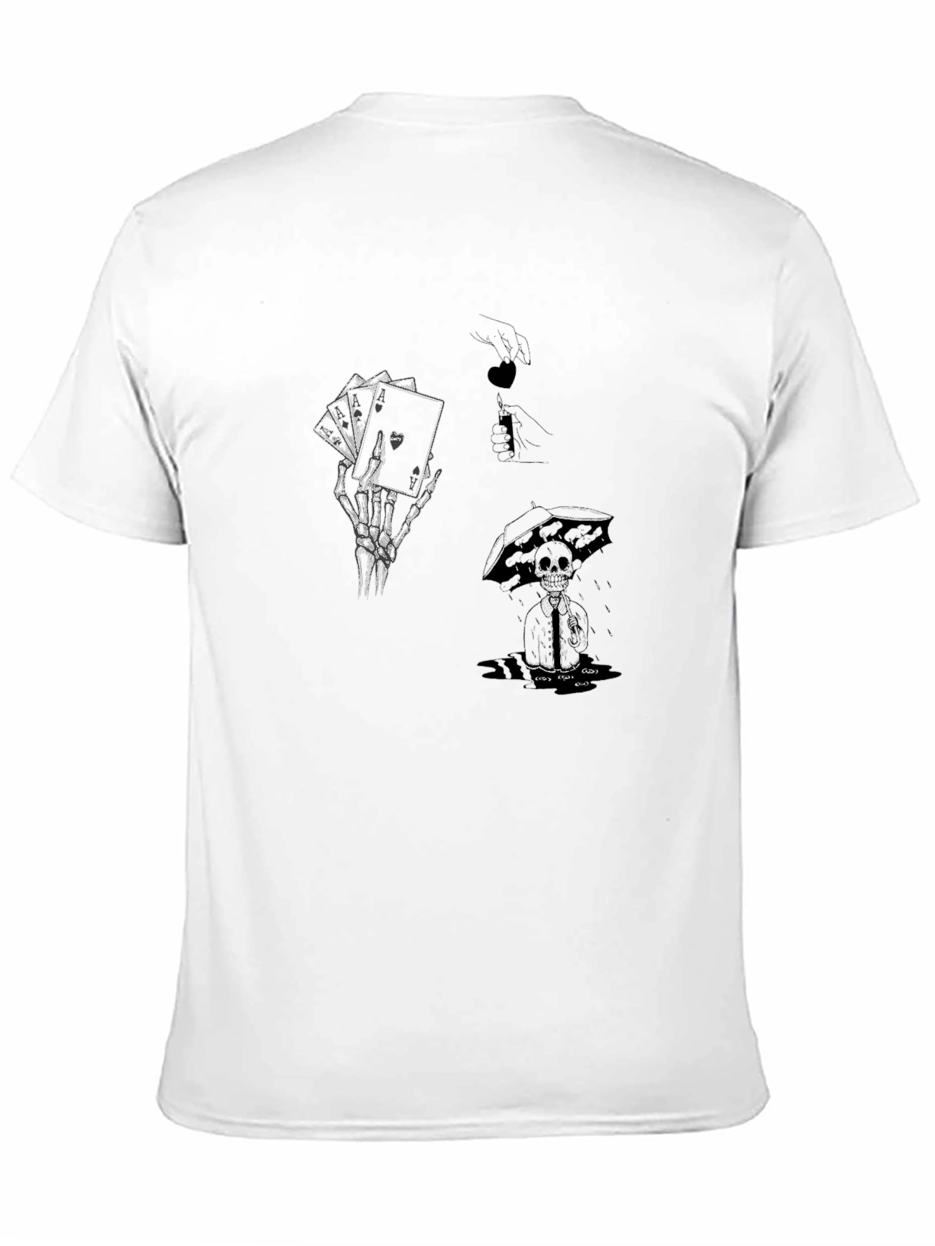 Graphic Tee - Skeleton Hand & Cards