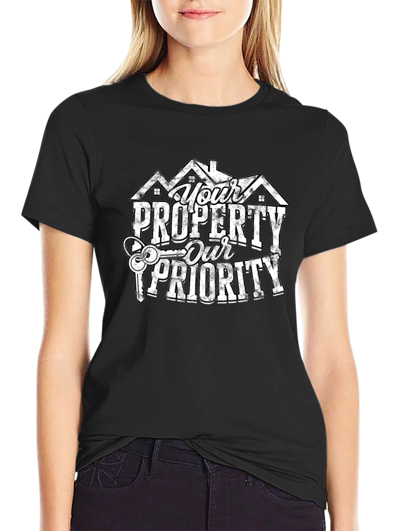 Your Property Our Priority Black T-Shirt