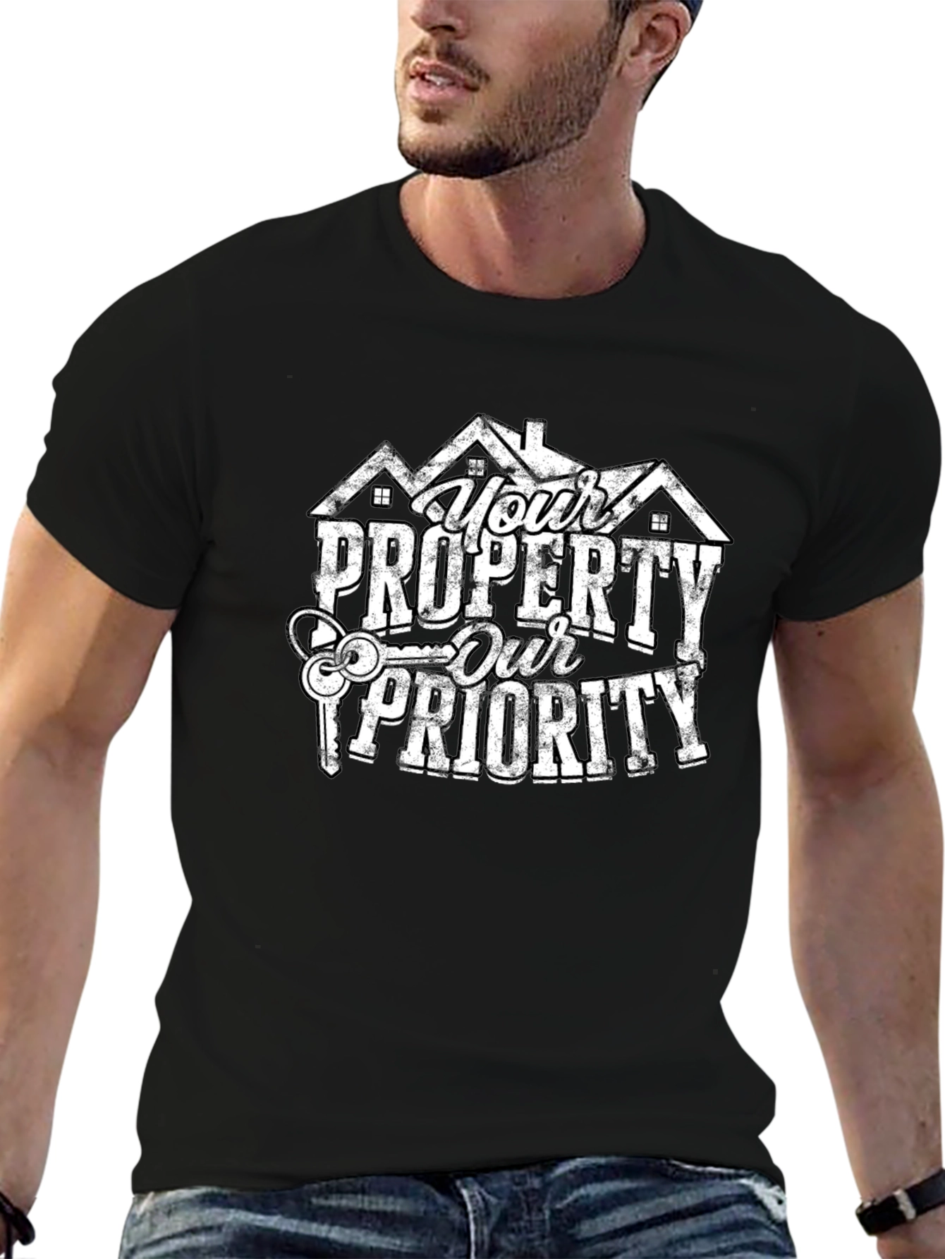 Your Property Our Priority Black T-Shirt