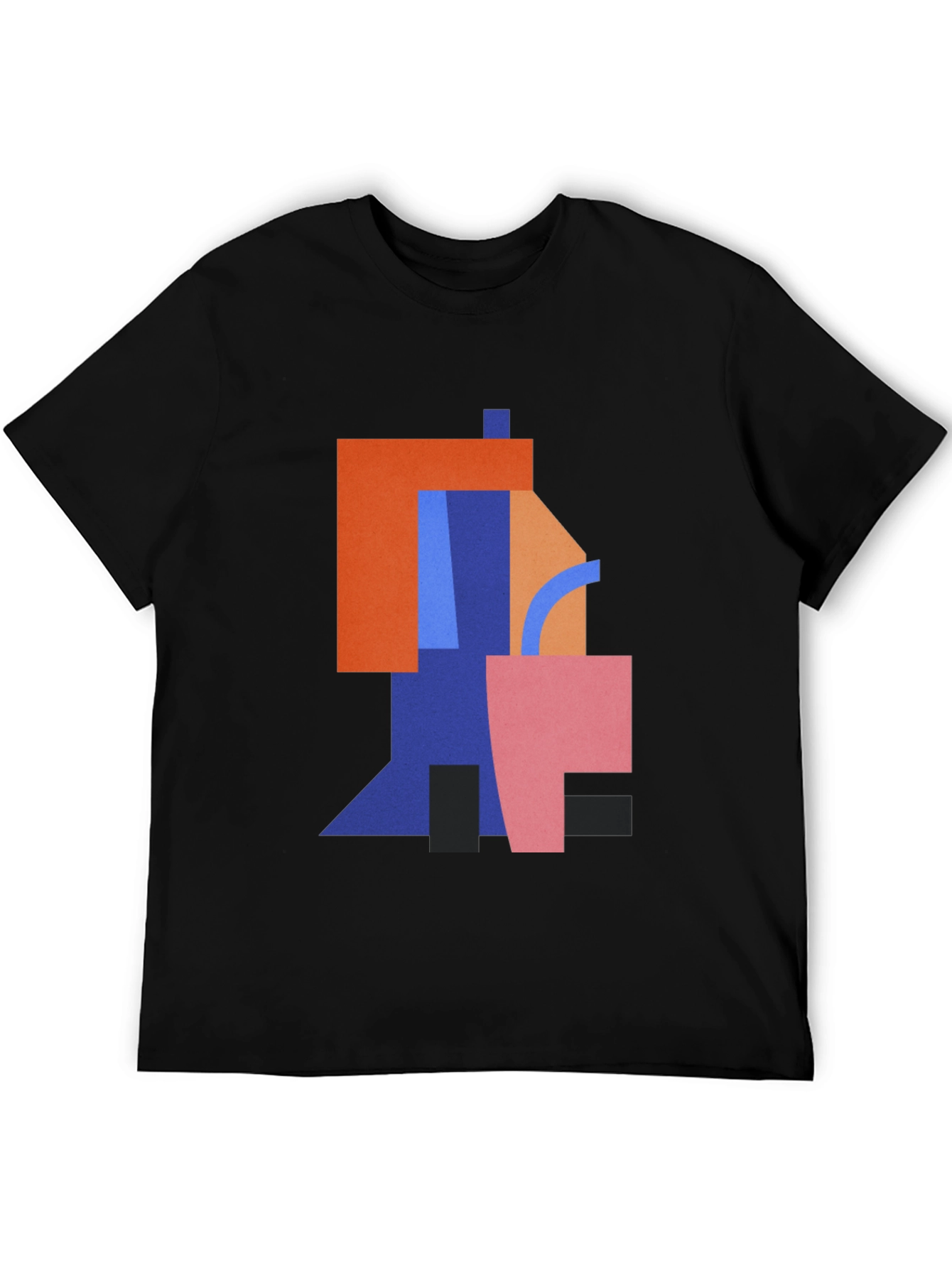 Abstract Geometric Art Black T-Shirt
