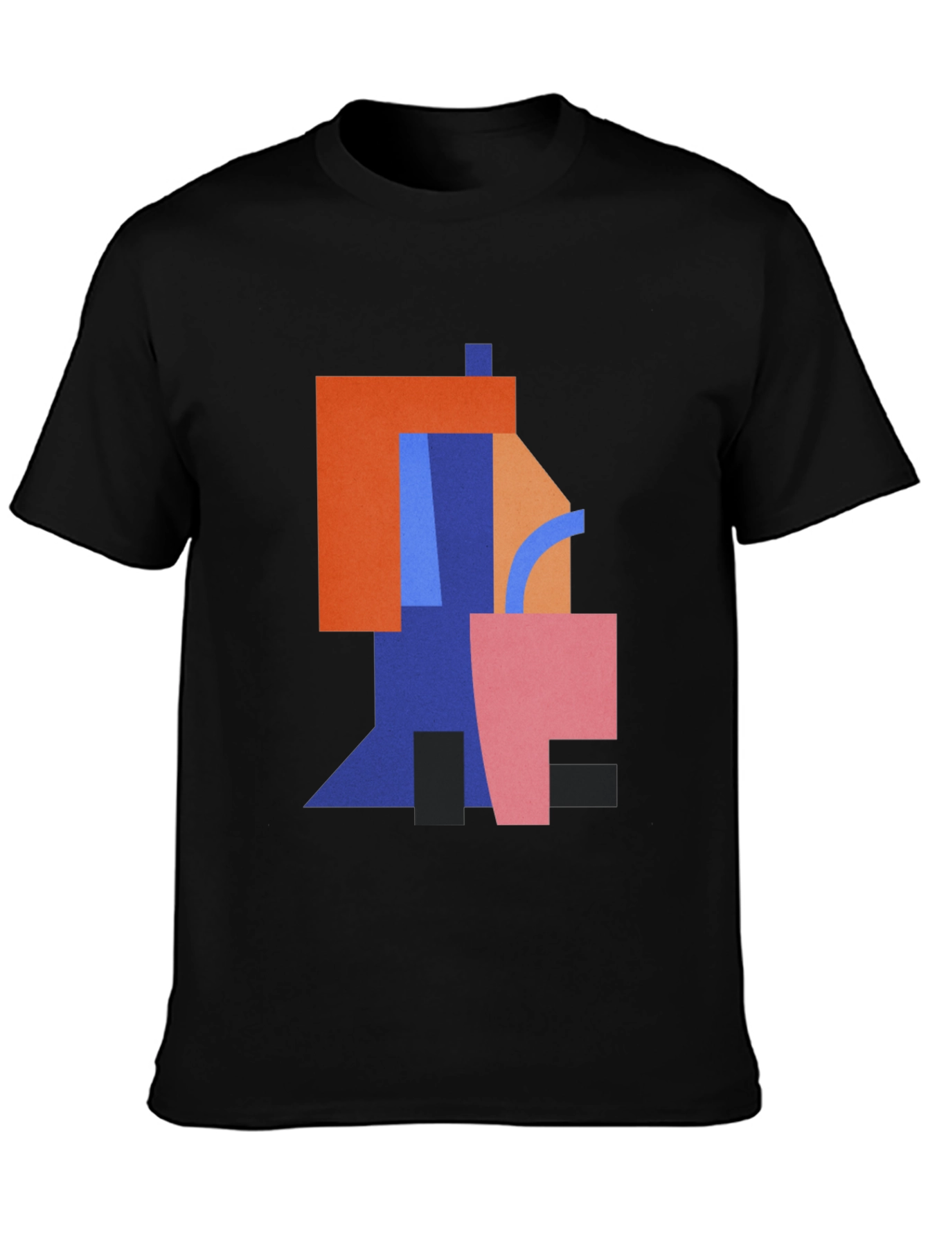 Abstract Geometric Art Black T-Shirt