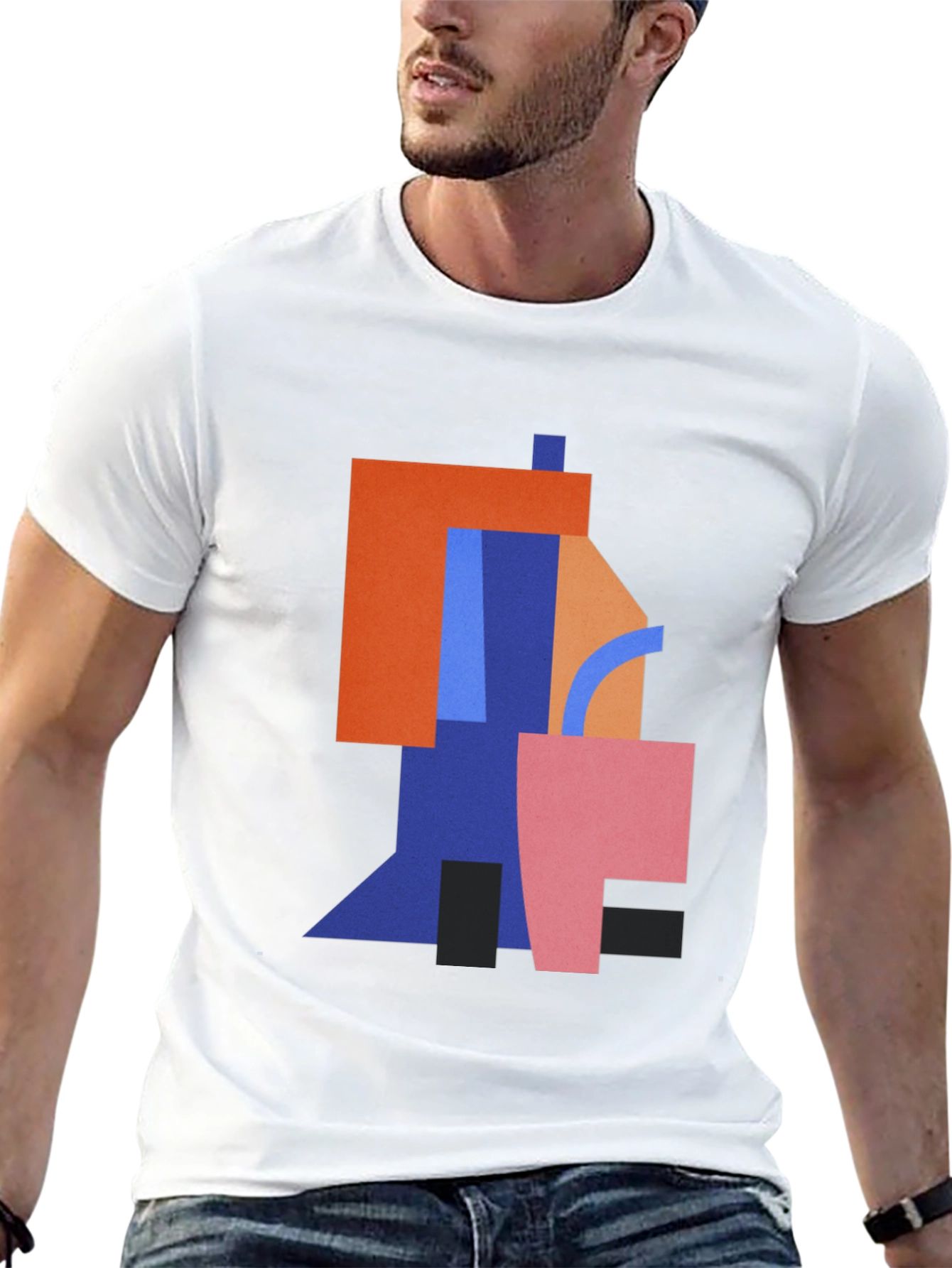 Abstract Geometric Art Black T-Shirt