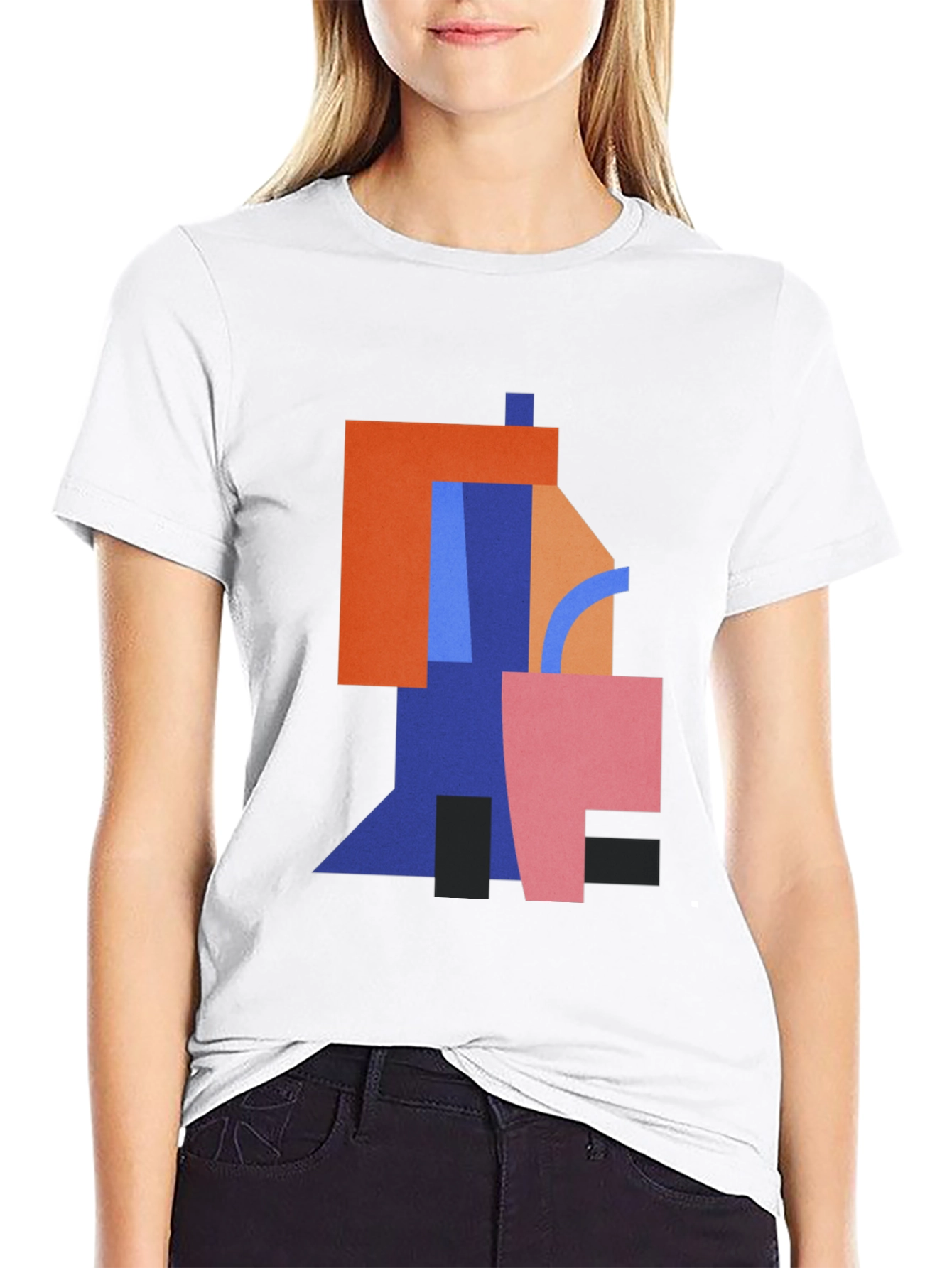 Abstract Geometric Art Black T-Shirt