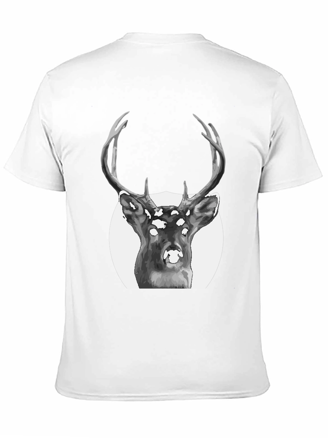 Deer Graphic Print Black T-Shirt