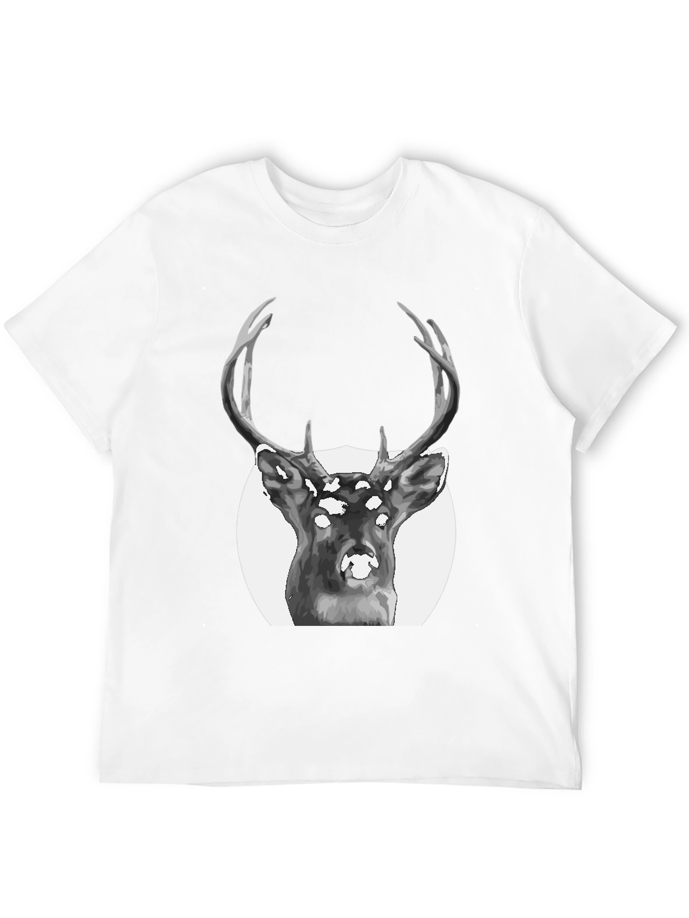 Deer Graphic Print Black T-Shirt