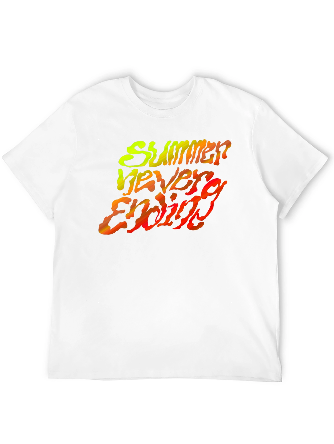Summer Never Ending Black Graphic Tee