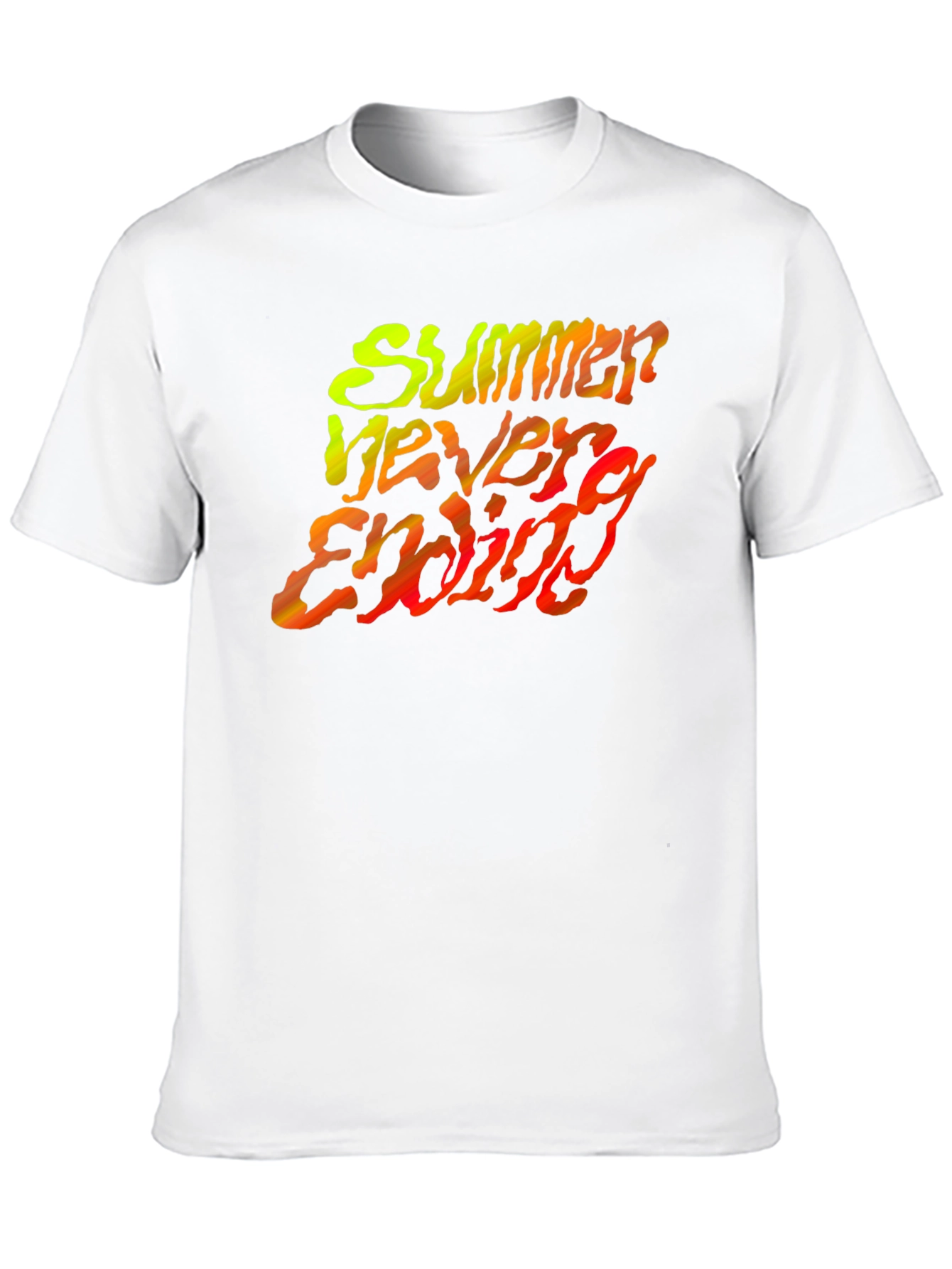 Summer Never Ending Black Graphic Tee
