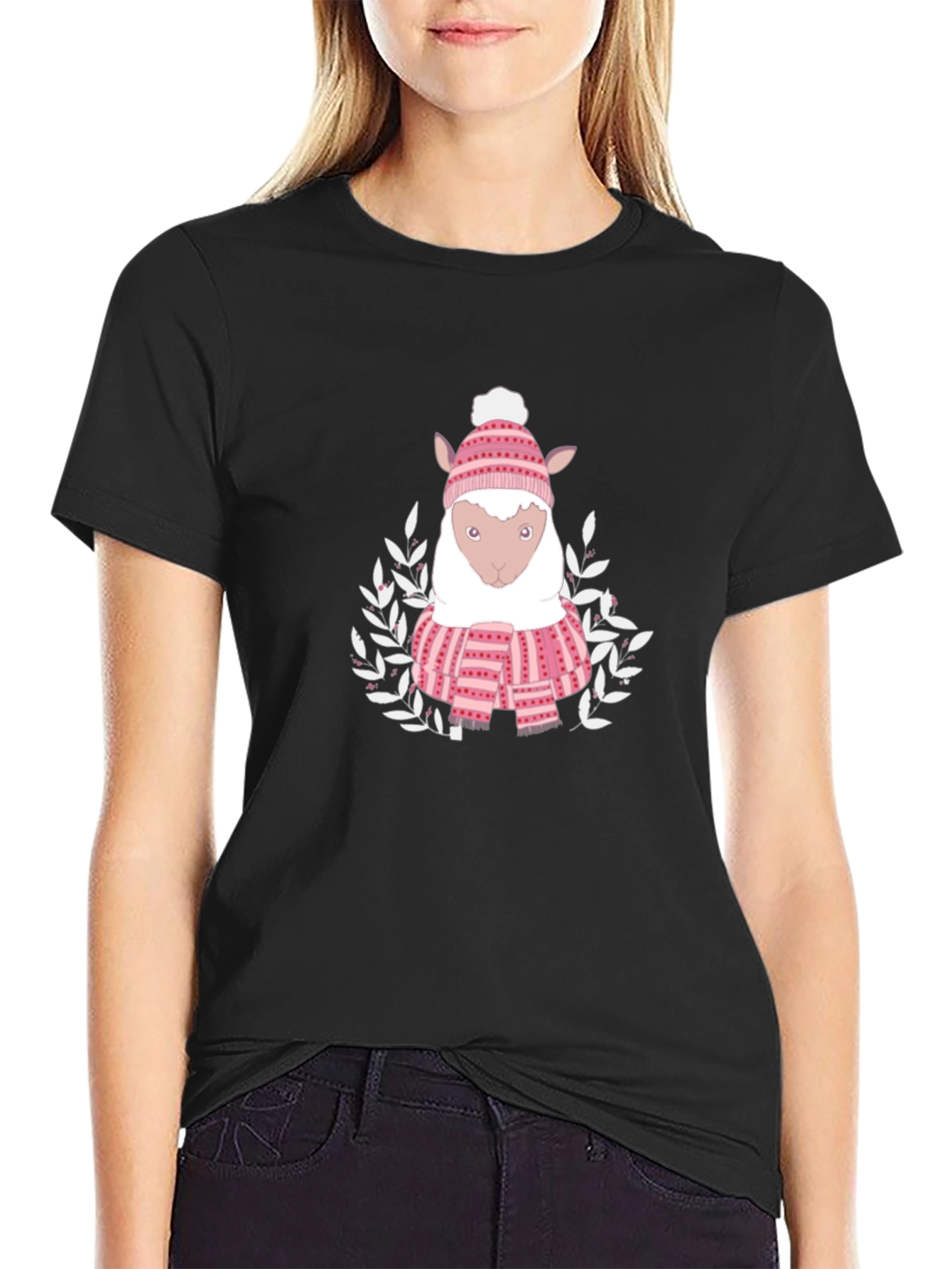 Cute Sheep in Winter Gear T-Shirt