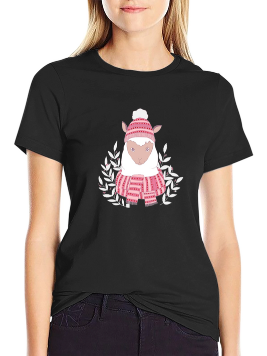 Cute Sheep in Winter Gear T-Shirt