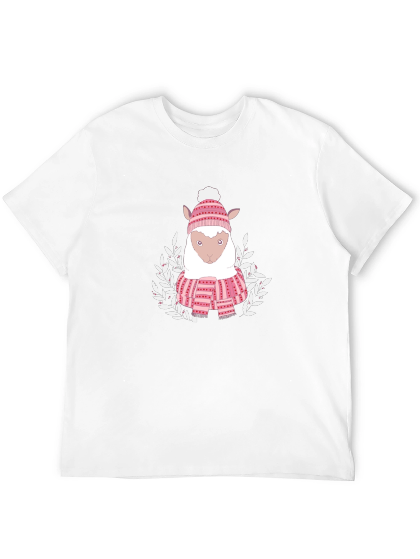 Cute Sheep in Winter Gear T-Shirt