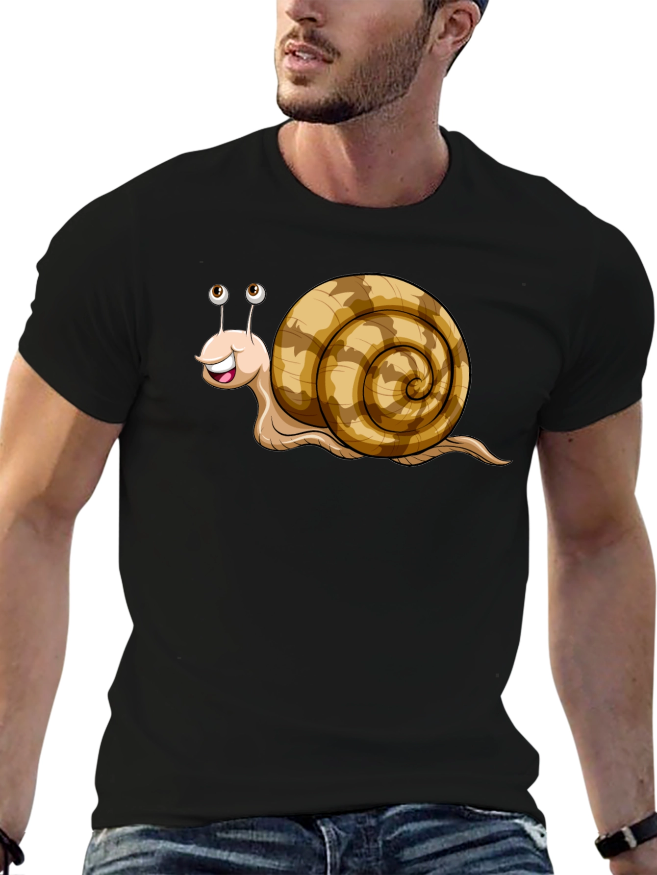 Cute Snail Cartoon Graphic Tee Shirt