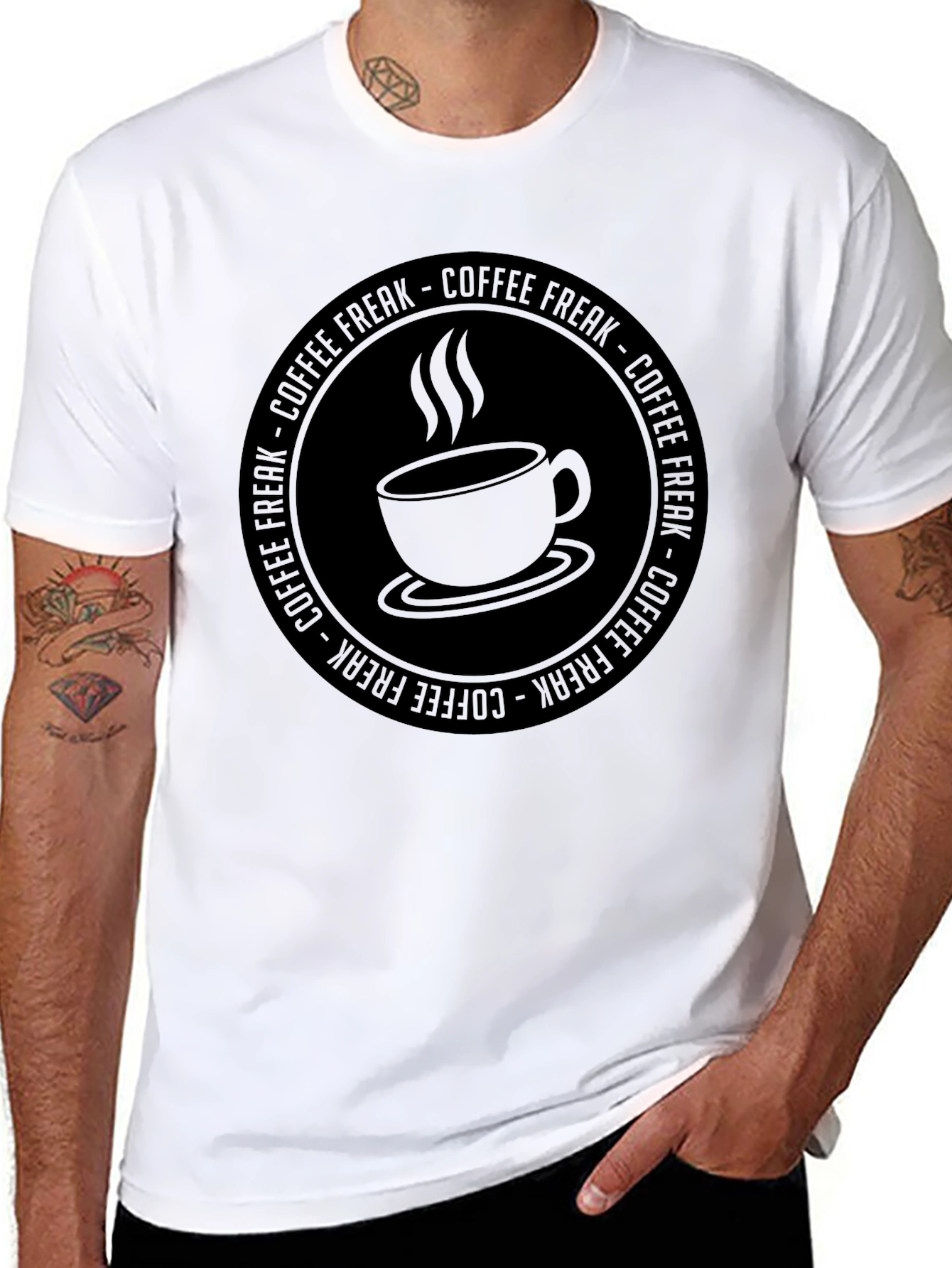 Coffee Freak Graphic T-Shirt - Black
