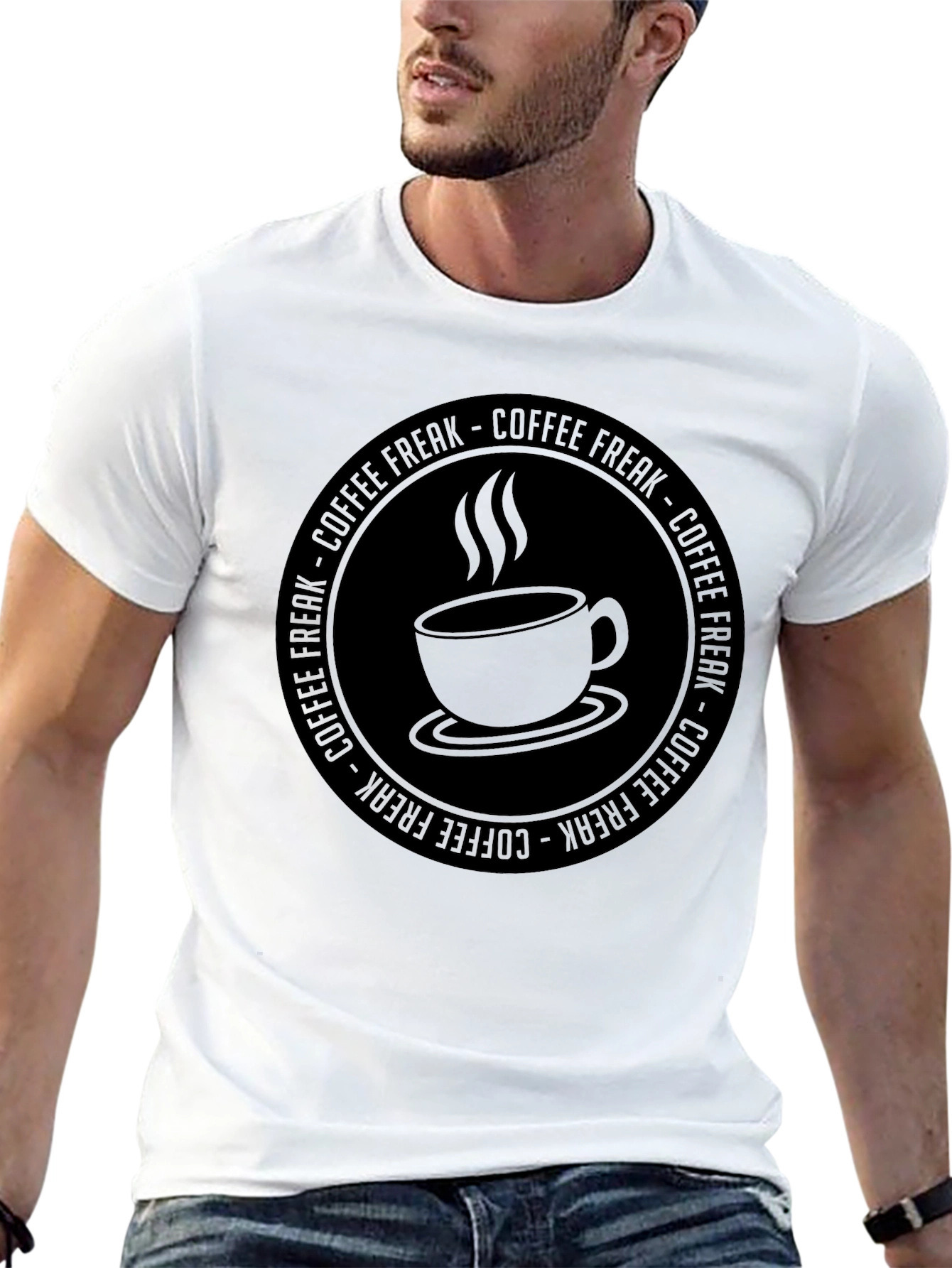 Coffee Freak Graphic T-Shirt - Black