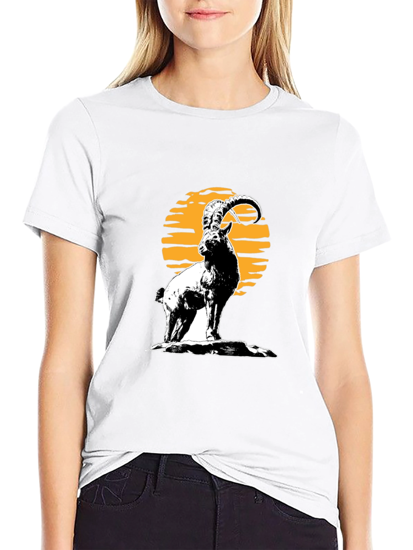 Ibex Graphic Tee - Black Cotton T-Shirt