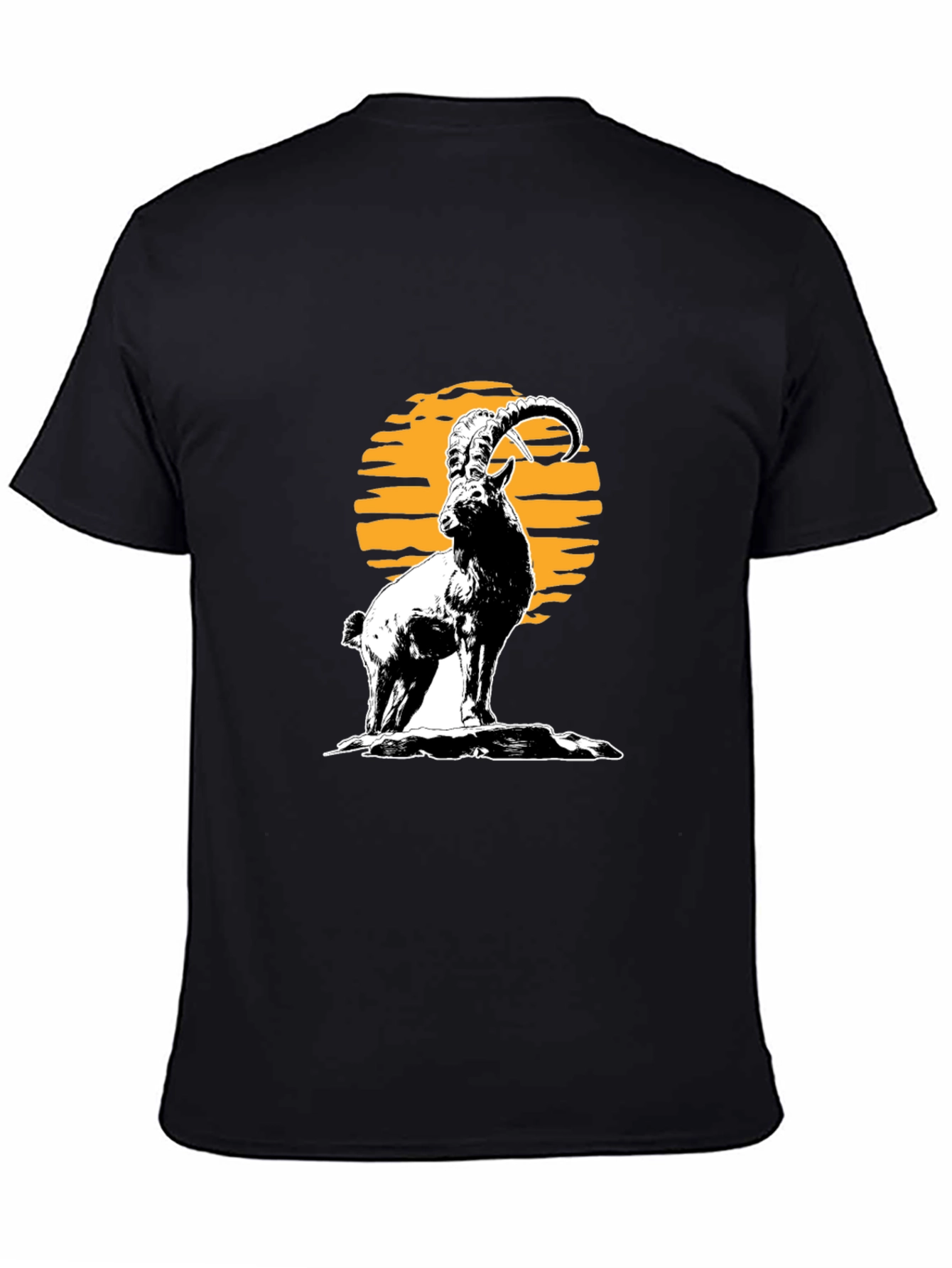Ibex Graphic Tee - Black Cotton T-Shirt