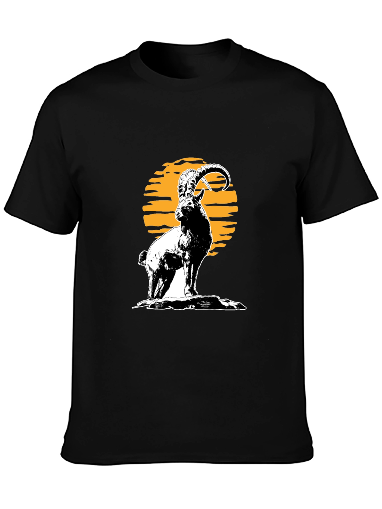 Ibex Graphic Tee - Black Cotton T-Shirt