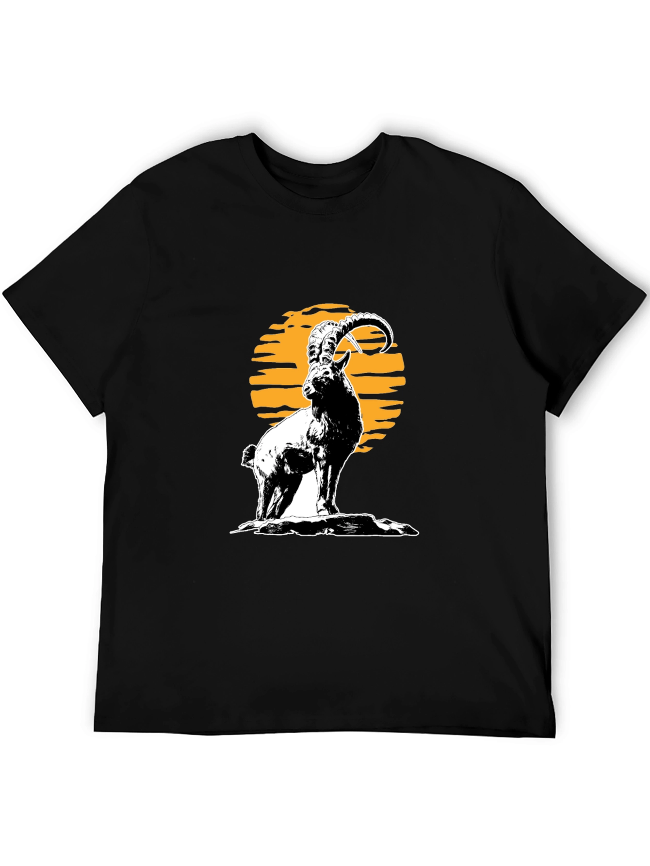 Ibex Graphic Tee - Black Cotton T-Shirt