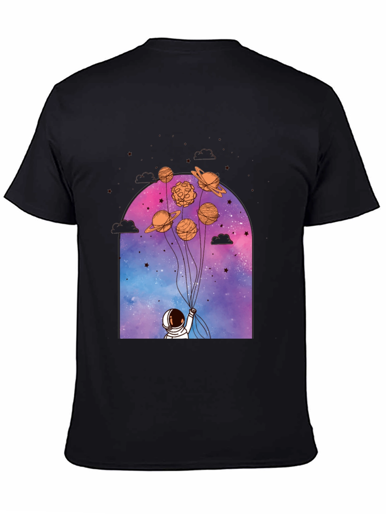 Astronaut Planets Graphic T-Shirt