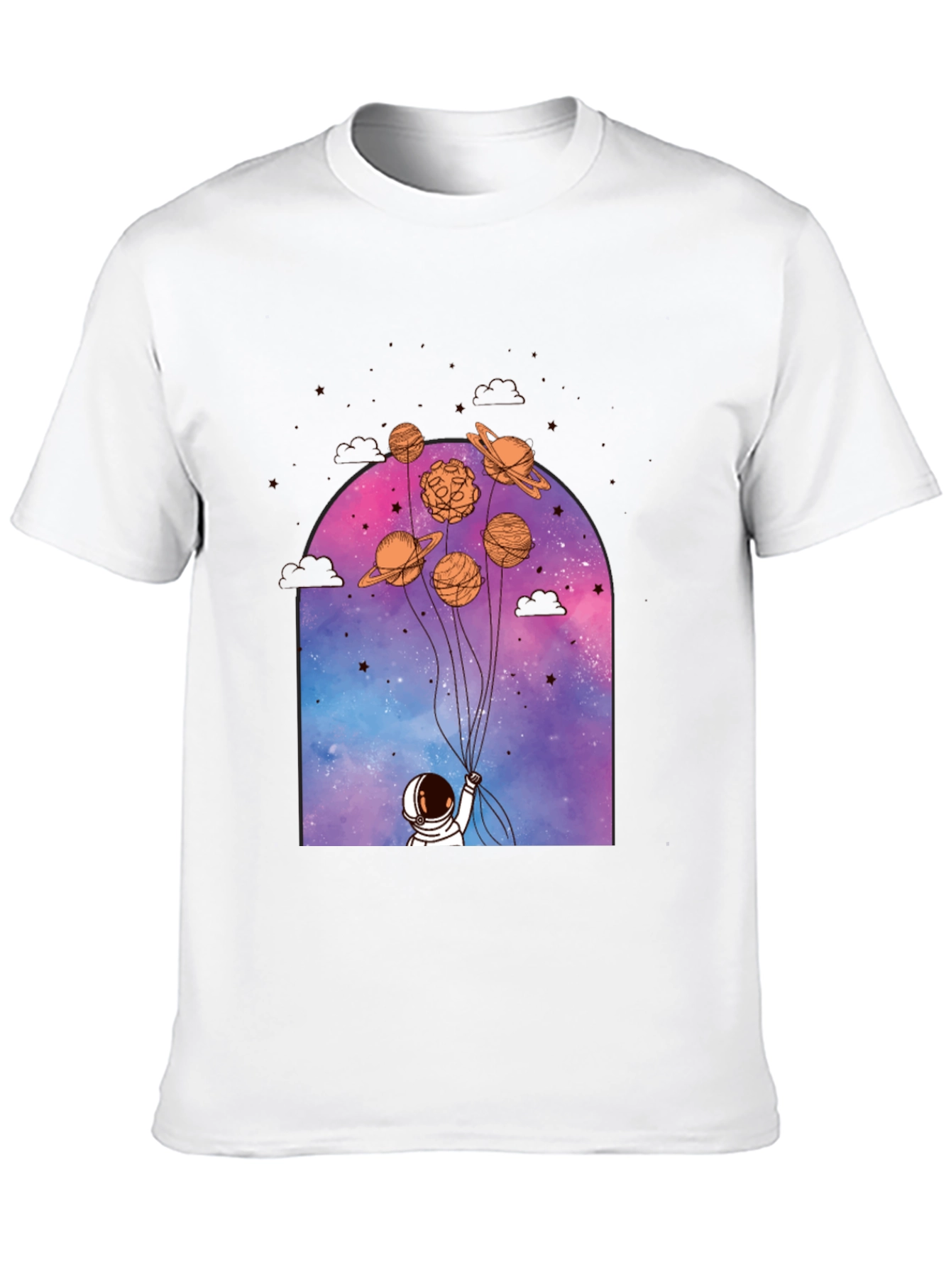 Astronaut Planets Graphic T-Shirt