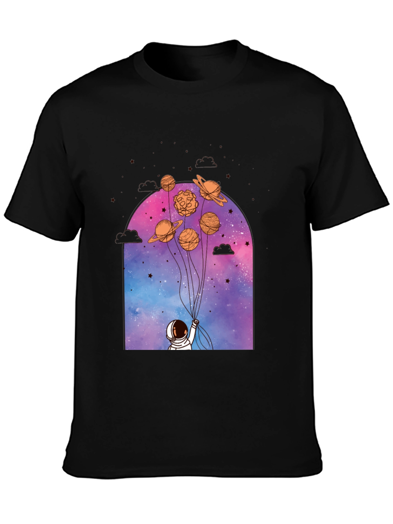Astronaut Planets Graphic T-Shirt