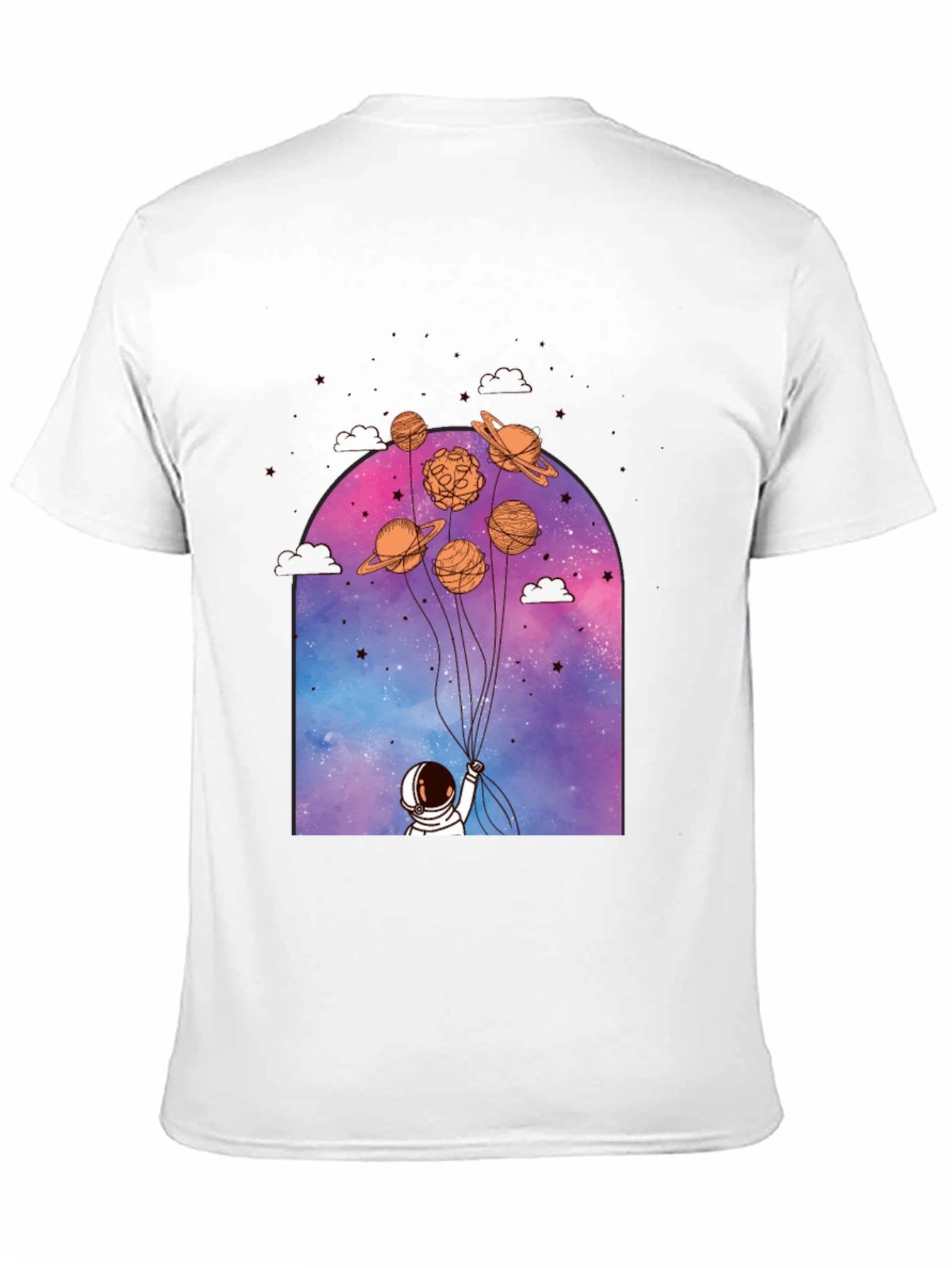 Astronaut Planets Graphic T-Shirt