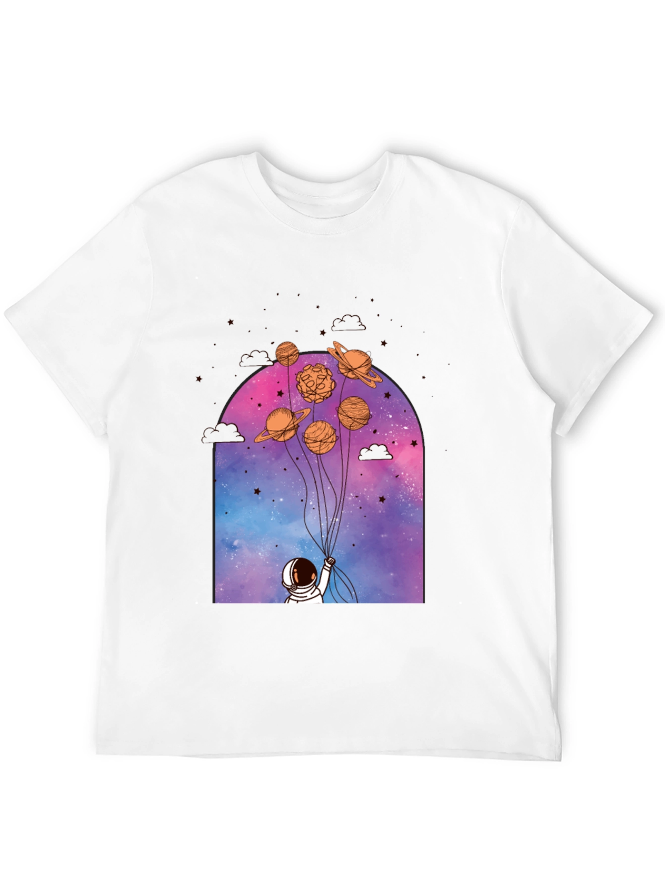 Astronaut Planets Graphic T-Shirt