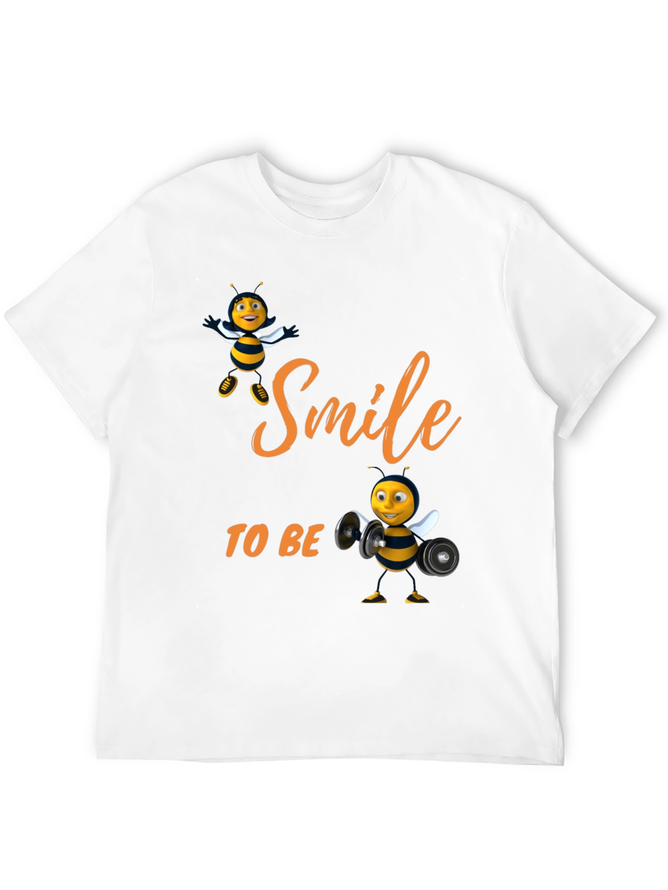 Smile to Bee Happy Black T-Shirt