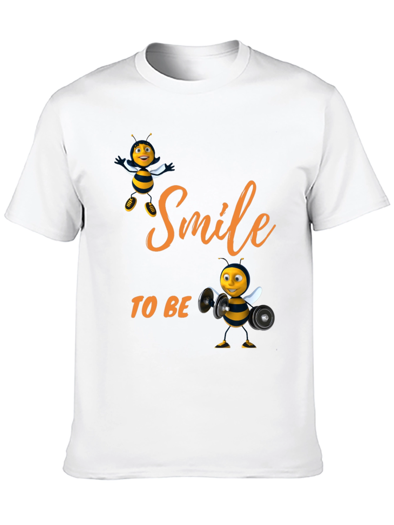 Smile to Bee Happy Black T-Shirt