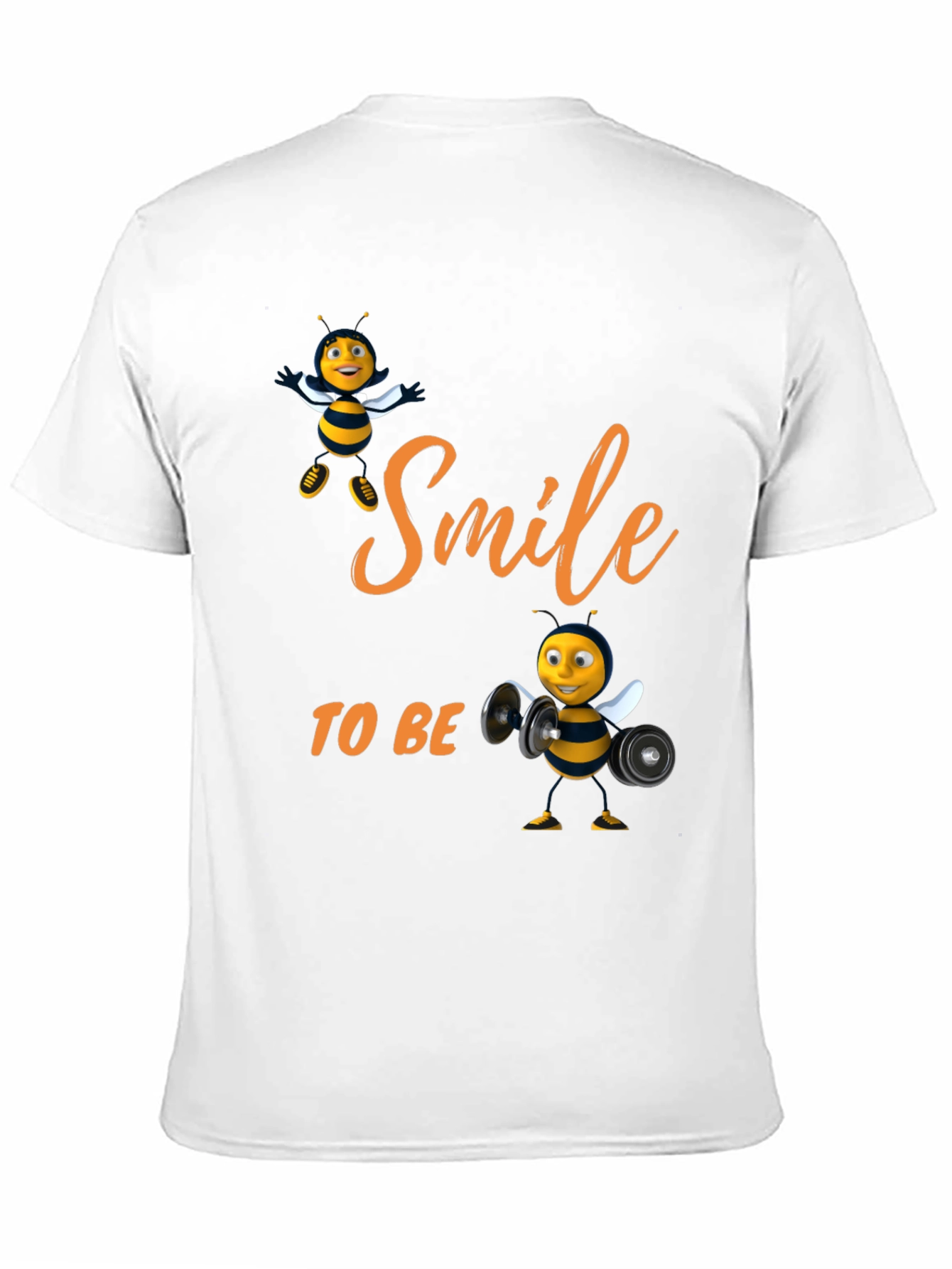 Smile to Bee Happy Black T-Shirt