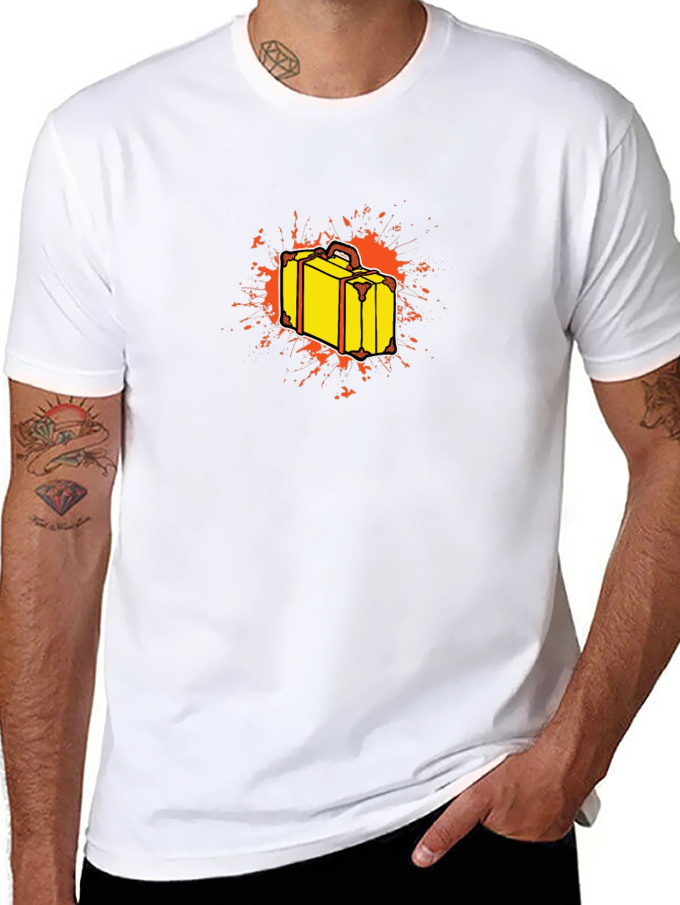 Suitcase Graphic T-Shirt - Stylish Travel Tee