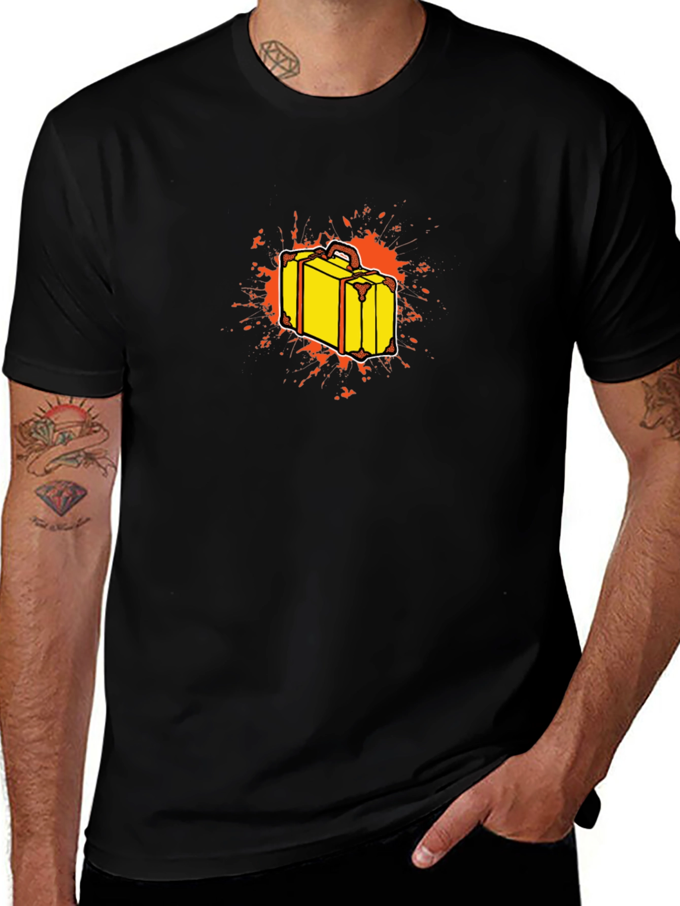 Suitcase Graphic T-Shirt - Stylish Travel Tee