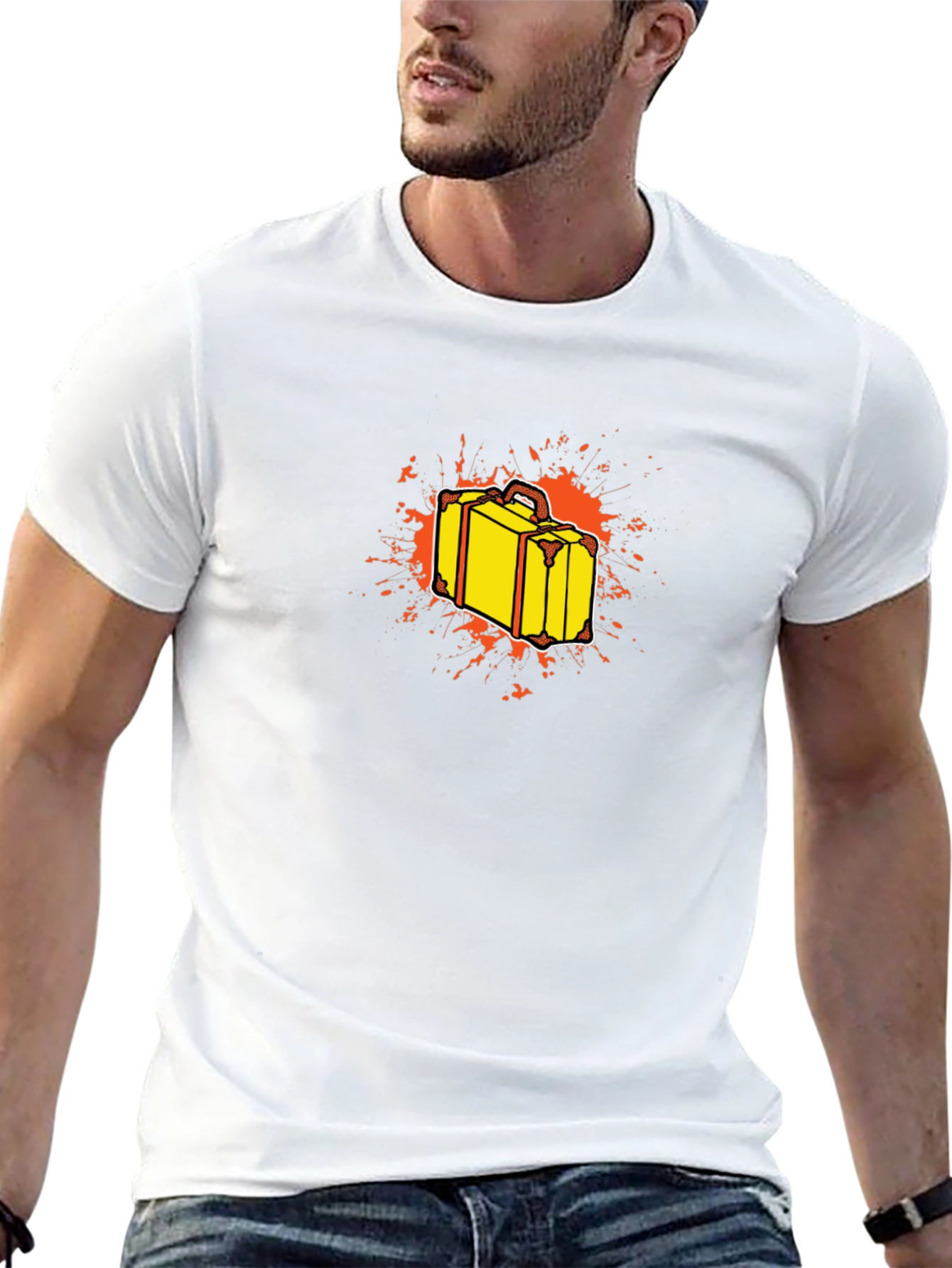 Suitcase Graphic T-Shirt - Stylish Travel Tee