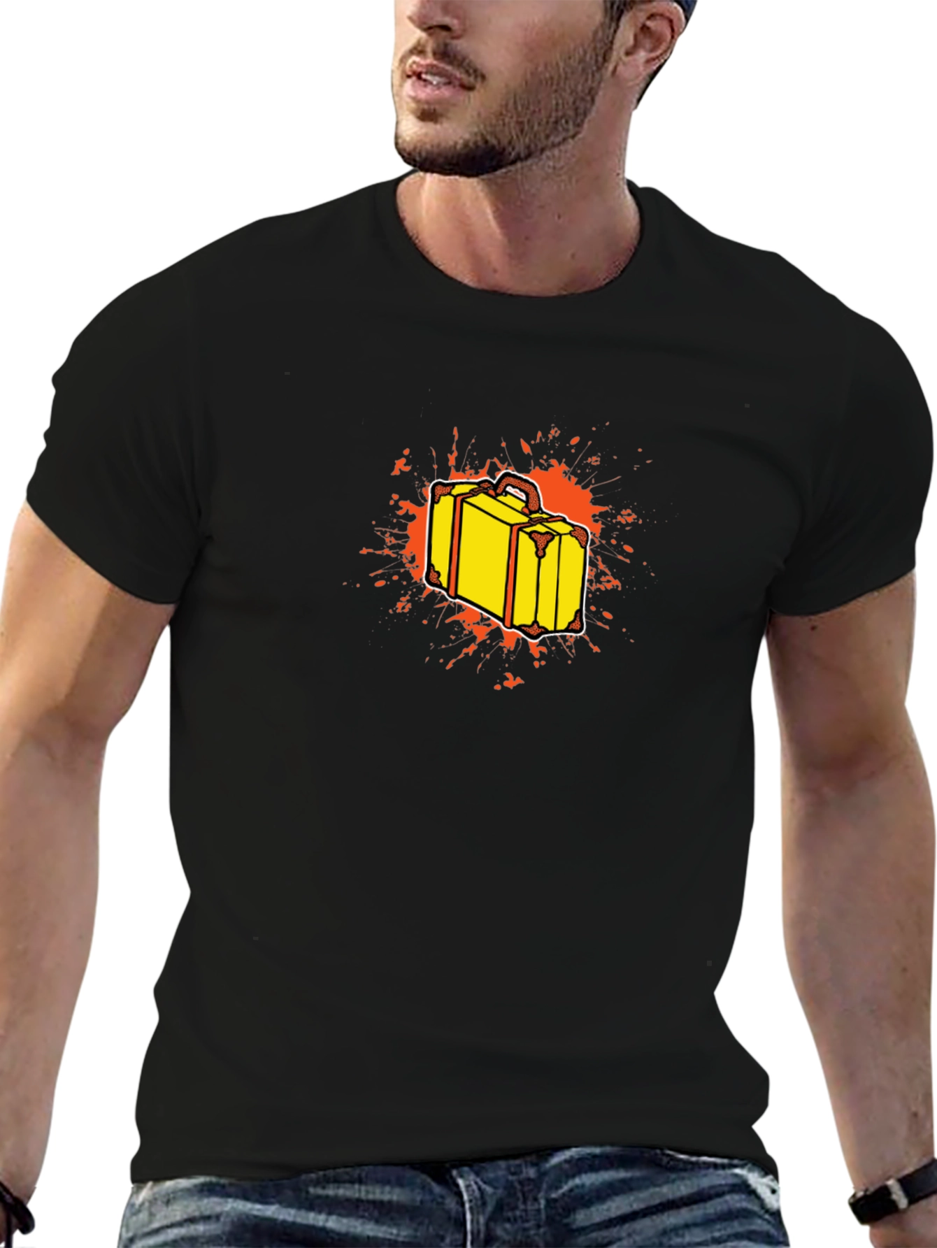 Suitcase Graphic T-Shirt - Stylish Travel Tee