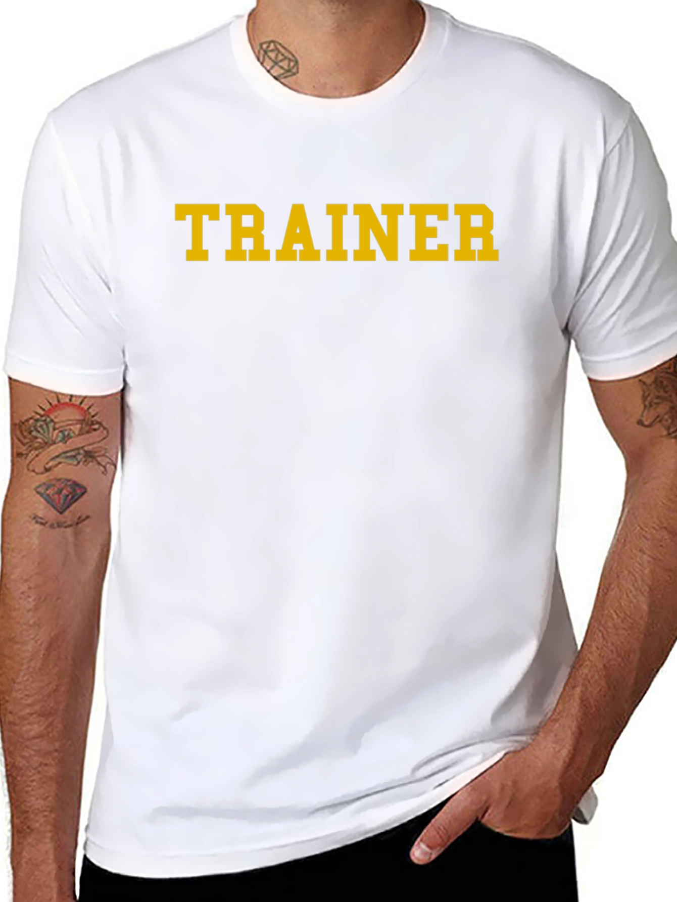 Trainer Graphic Tee - Black Cotton T-Shirt
